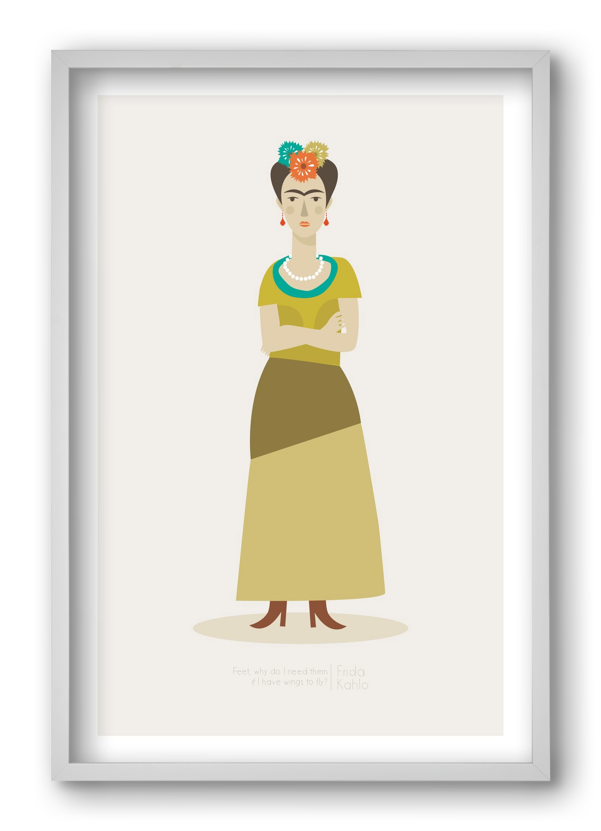 Frida, 40x60 cm (40x60 cm), Fehér keret