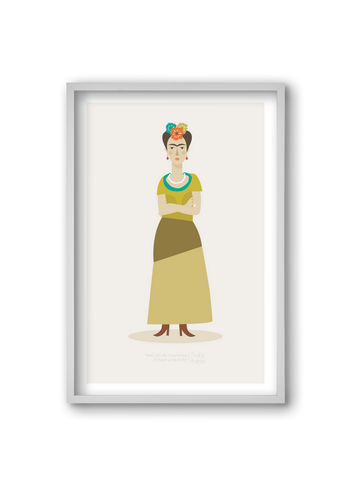 Frida, 20x30 cm (20x30 cm), Fehér keret