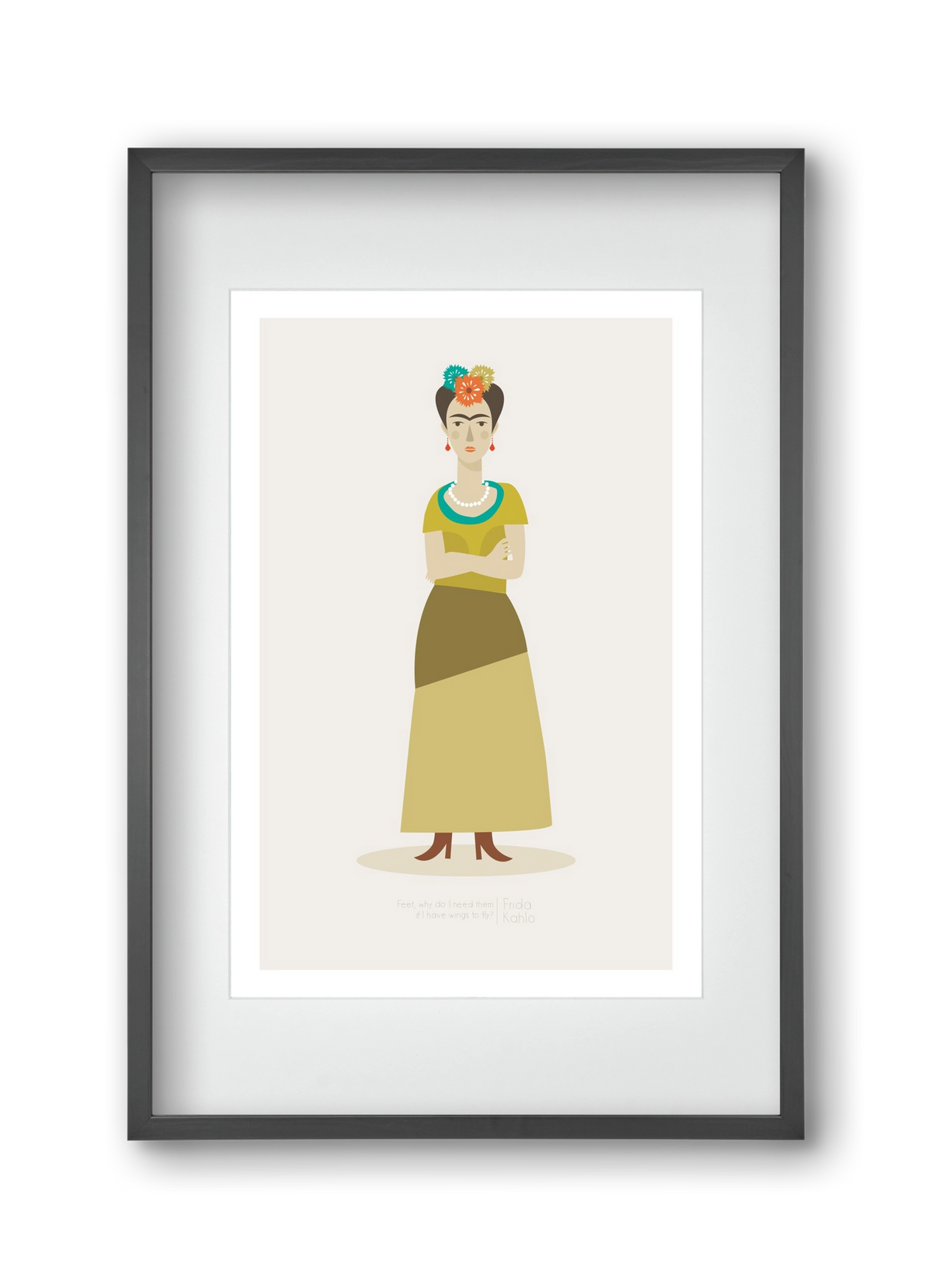 Frida, 30x45 cm (20x30 cm), Fekete keret, paszpartuval