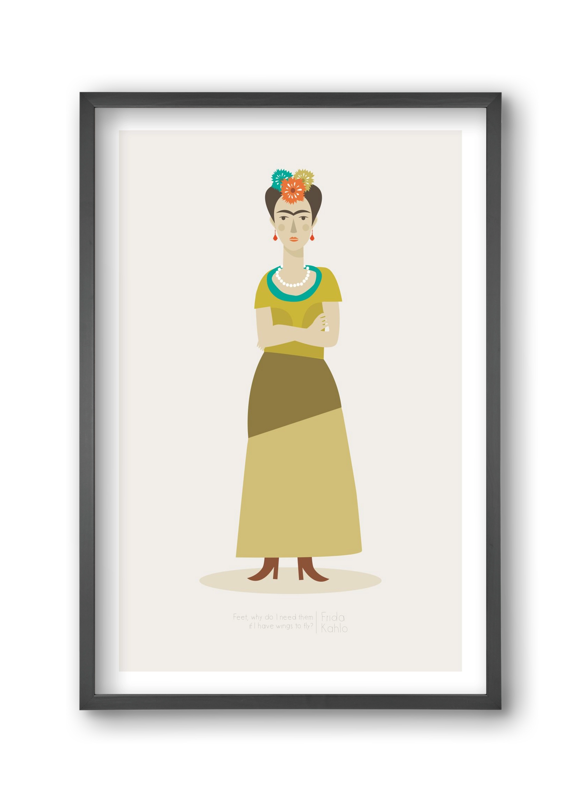 Frida, 30x45 cm (30x45 cm), Fekete keret