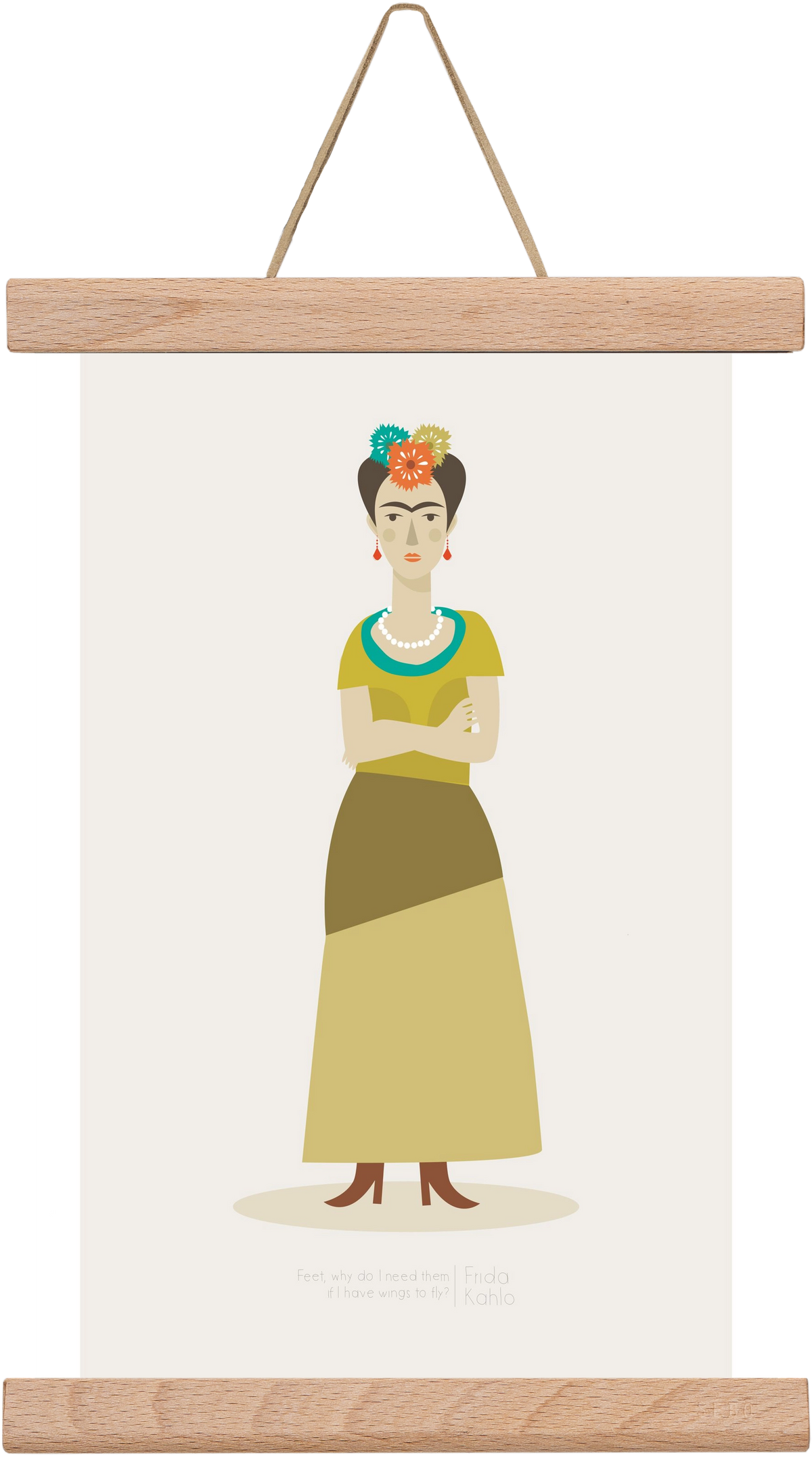 Frida, 20x30 cm (20x30 cm), Tölgy akasztó