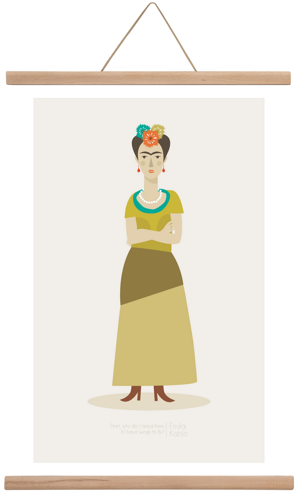 Frida, 40x60 cm (40x60 cm), Tölgy akasztó