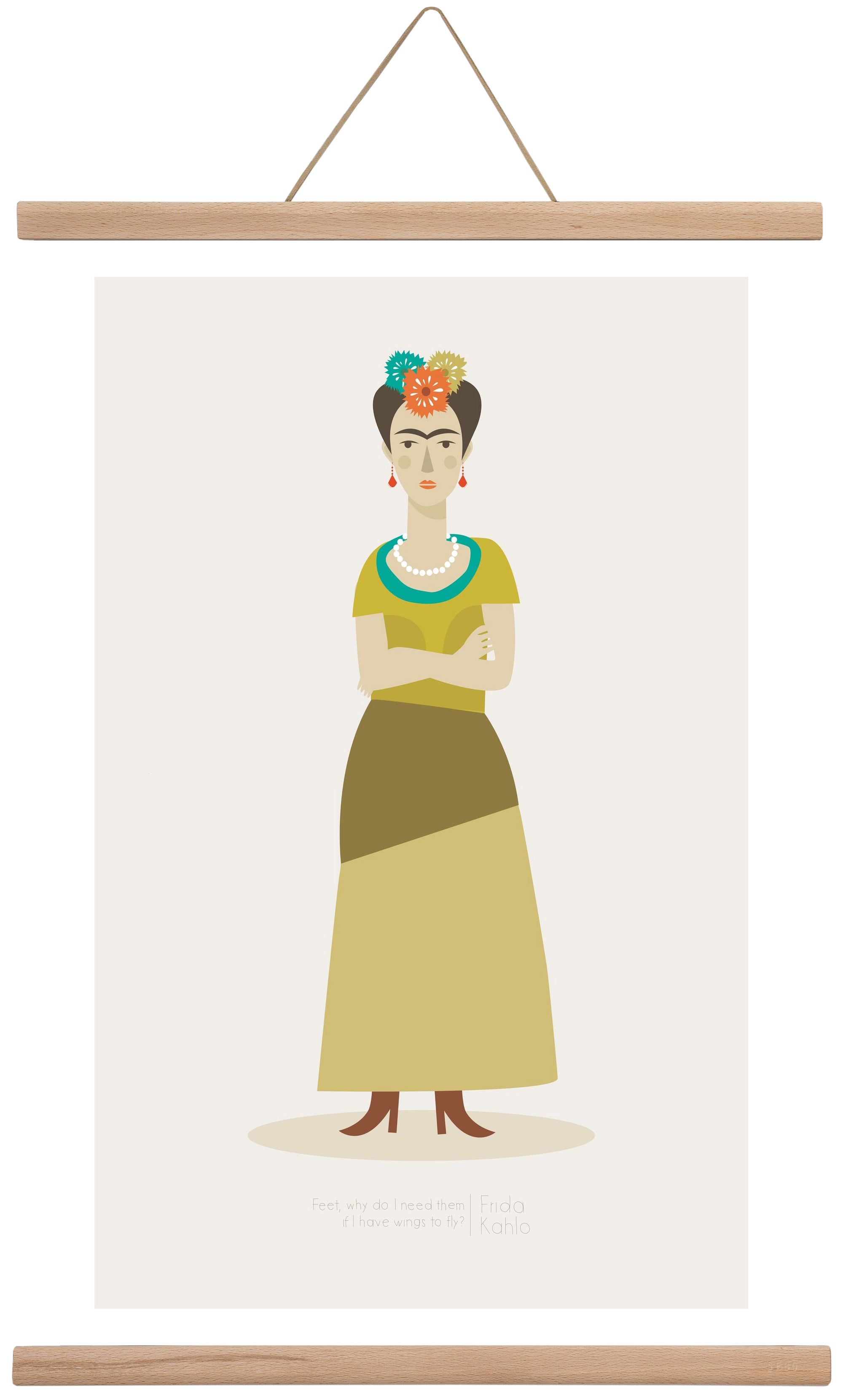 Frida, 40x60 cm (40x60 cm), Tölgy akasztó