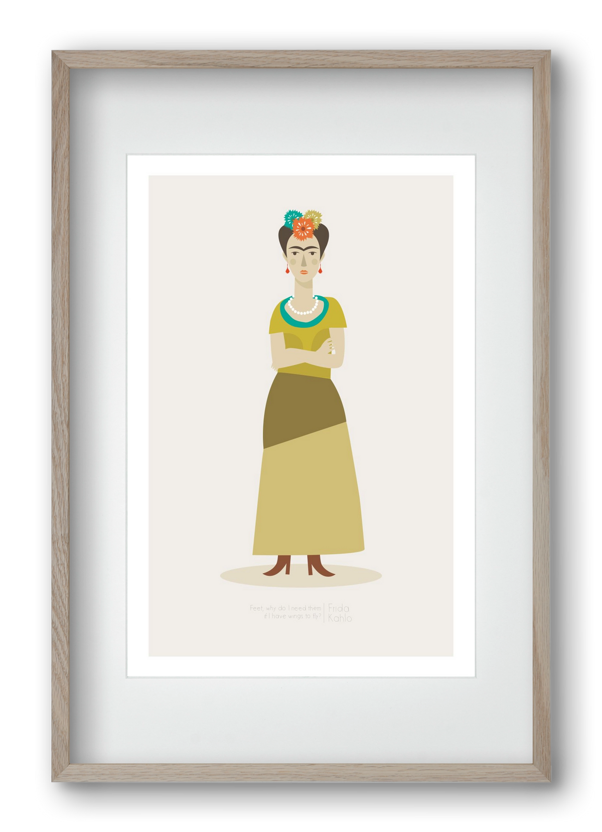 Frida, 40x60 cm (30x45 cm), Tölgy keret, paszpartuval