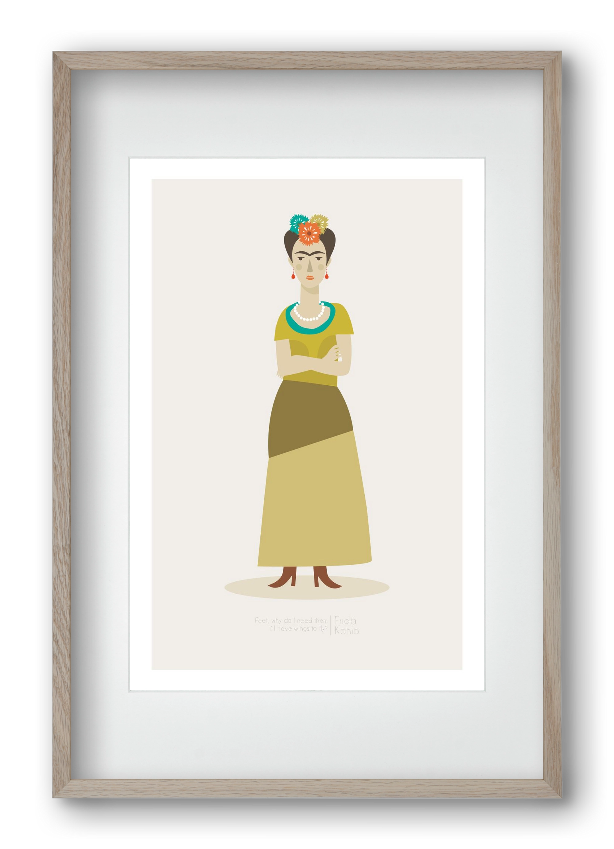 Frida, 40x60 cm (30x45 cm), Tölgy keret, paszpartuval