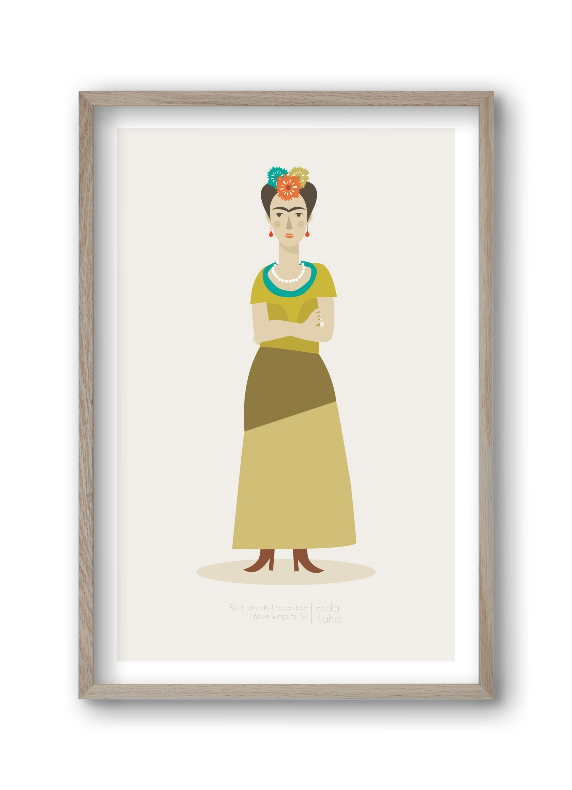 Frida, 30x45 cm (30x45 cm), Tölgy keret