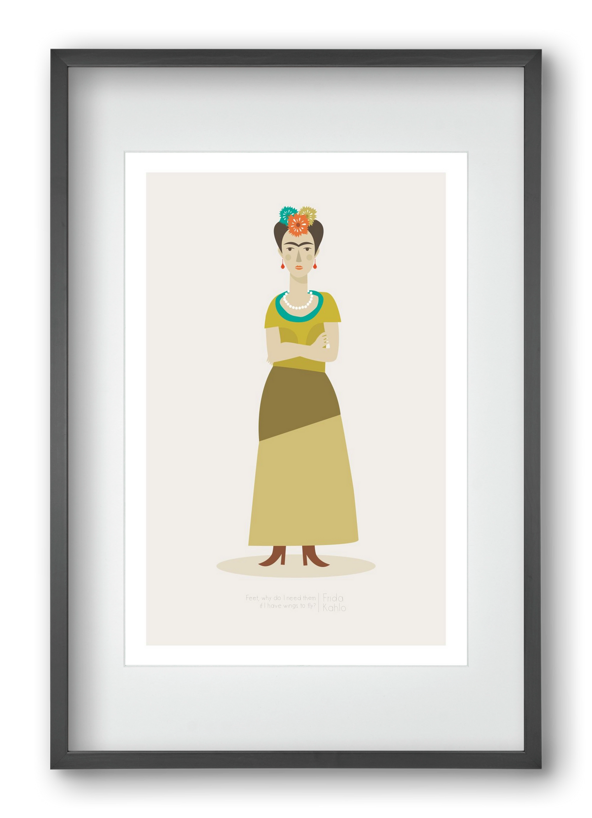 Frida, 40x60 cm (30x45 cm), Fekete keret, paszpartuval