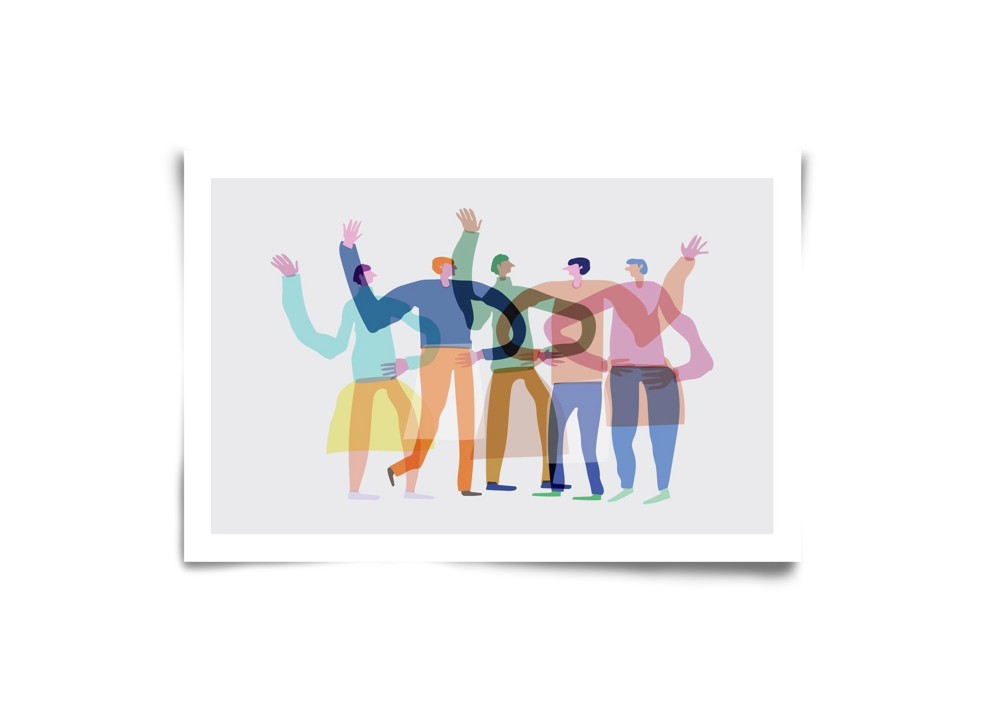 Transparent Friends, 30x20 cm, Keret nélkül