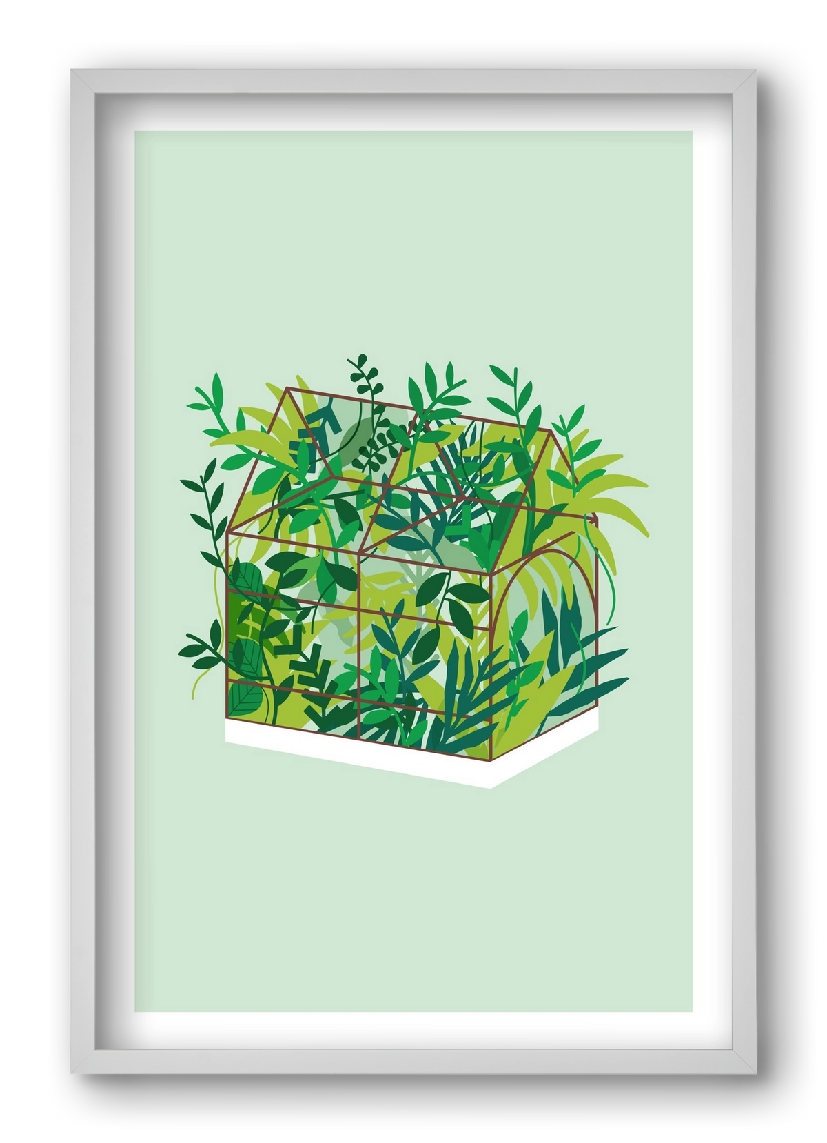 Greenhouse, 40x60 cm (40x60 cm), Fehér keret