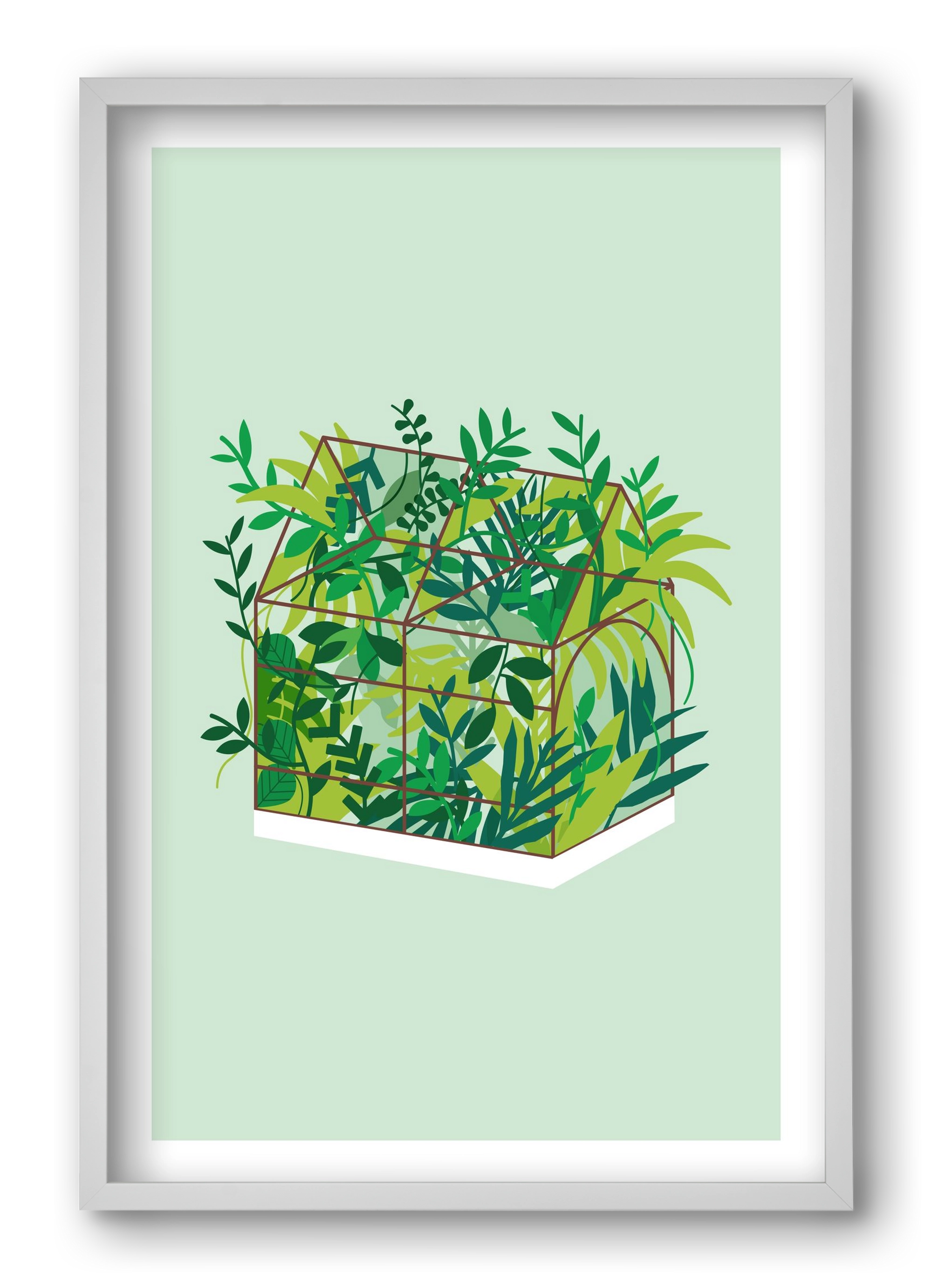 Greenhouse, 40x60 cm (40x60 cm), Fehér keret