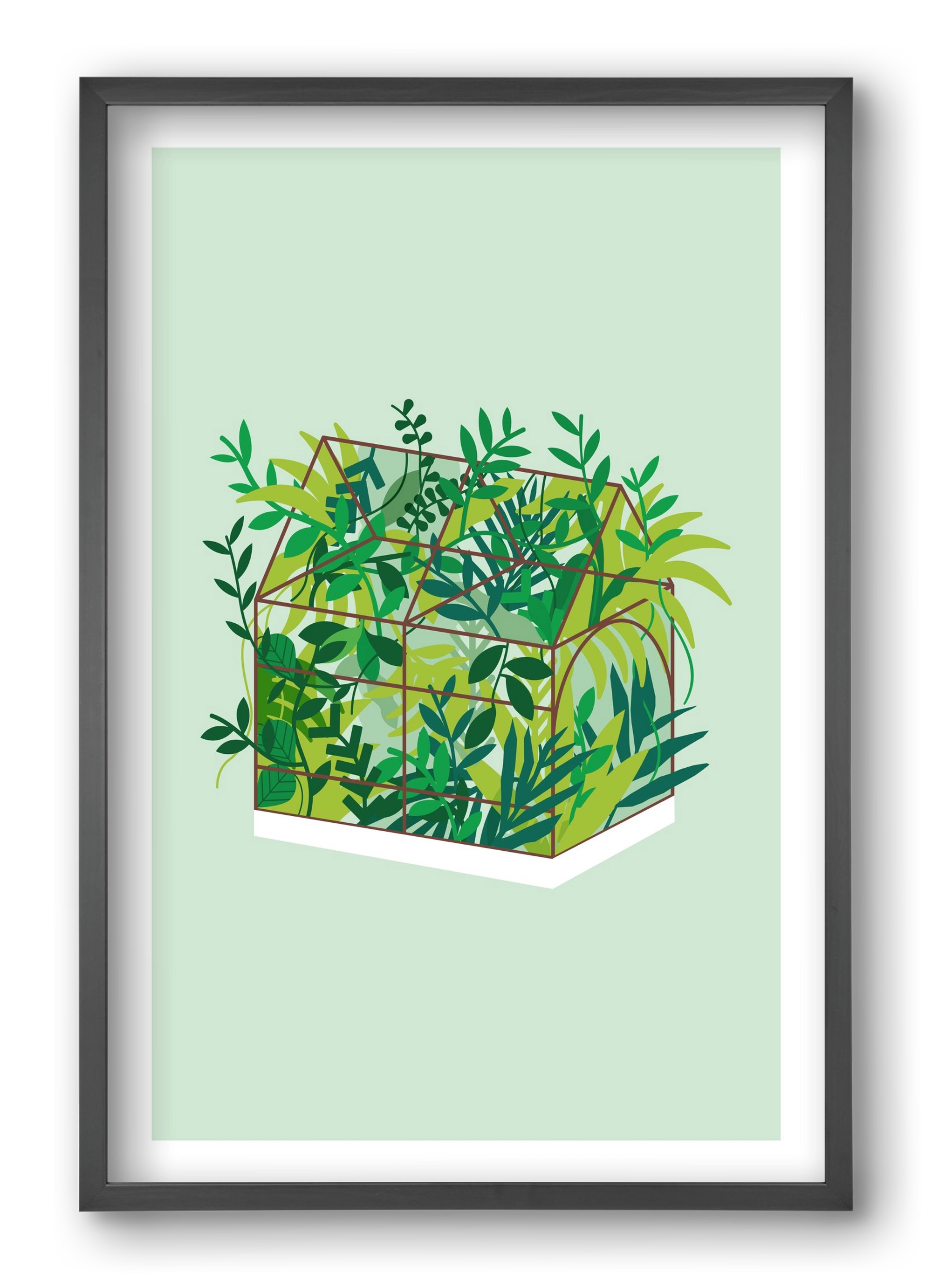 Greenhouse, 40x60 cm (40x60 cm), Fekete keret