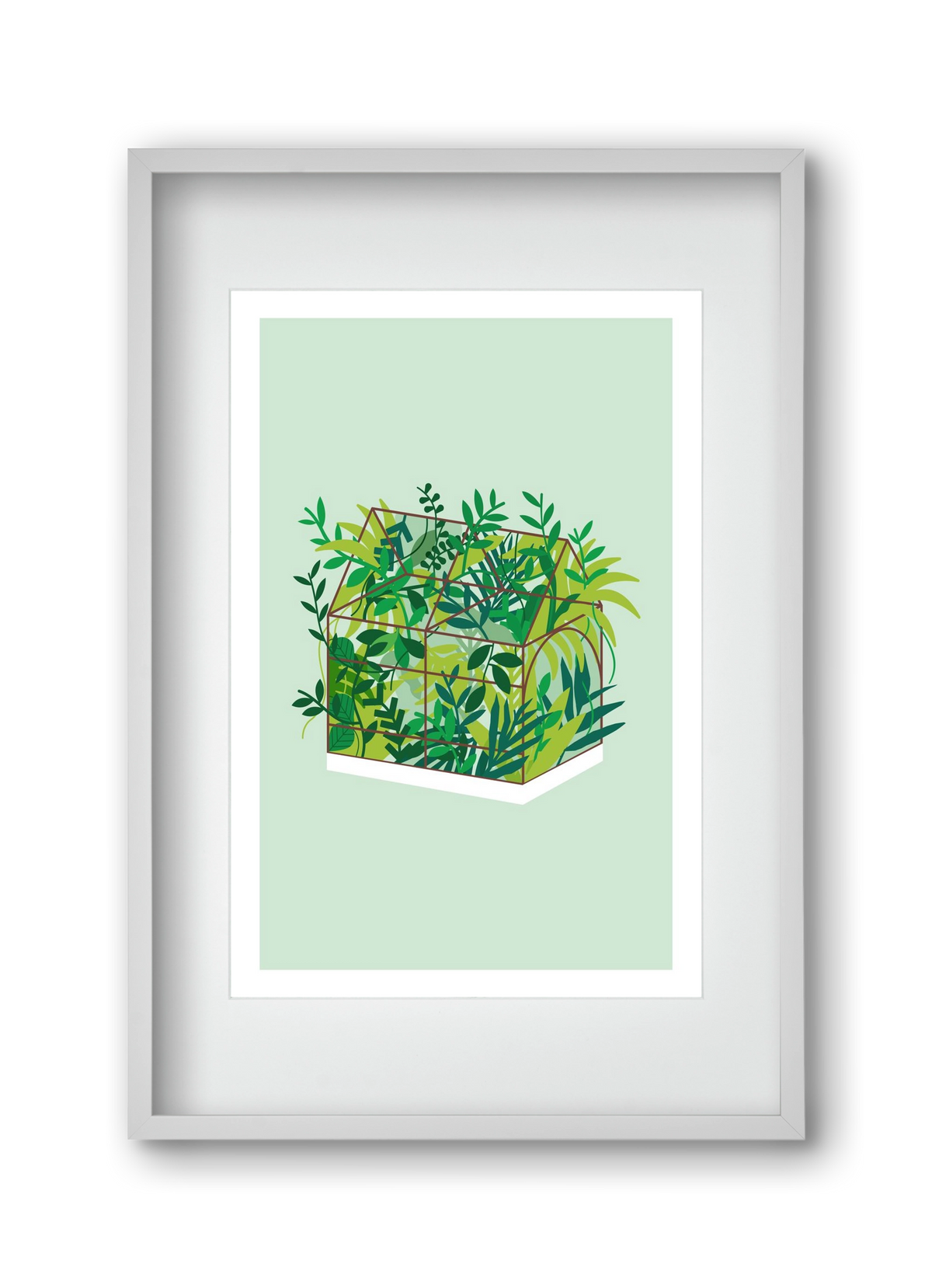 Greenhouse, 30x45 cm (20x30 cm), Fehér keret, paszpartuval