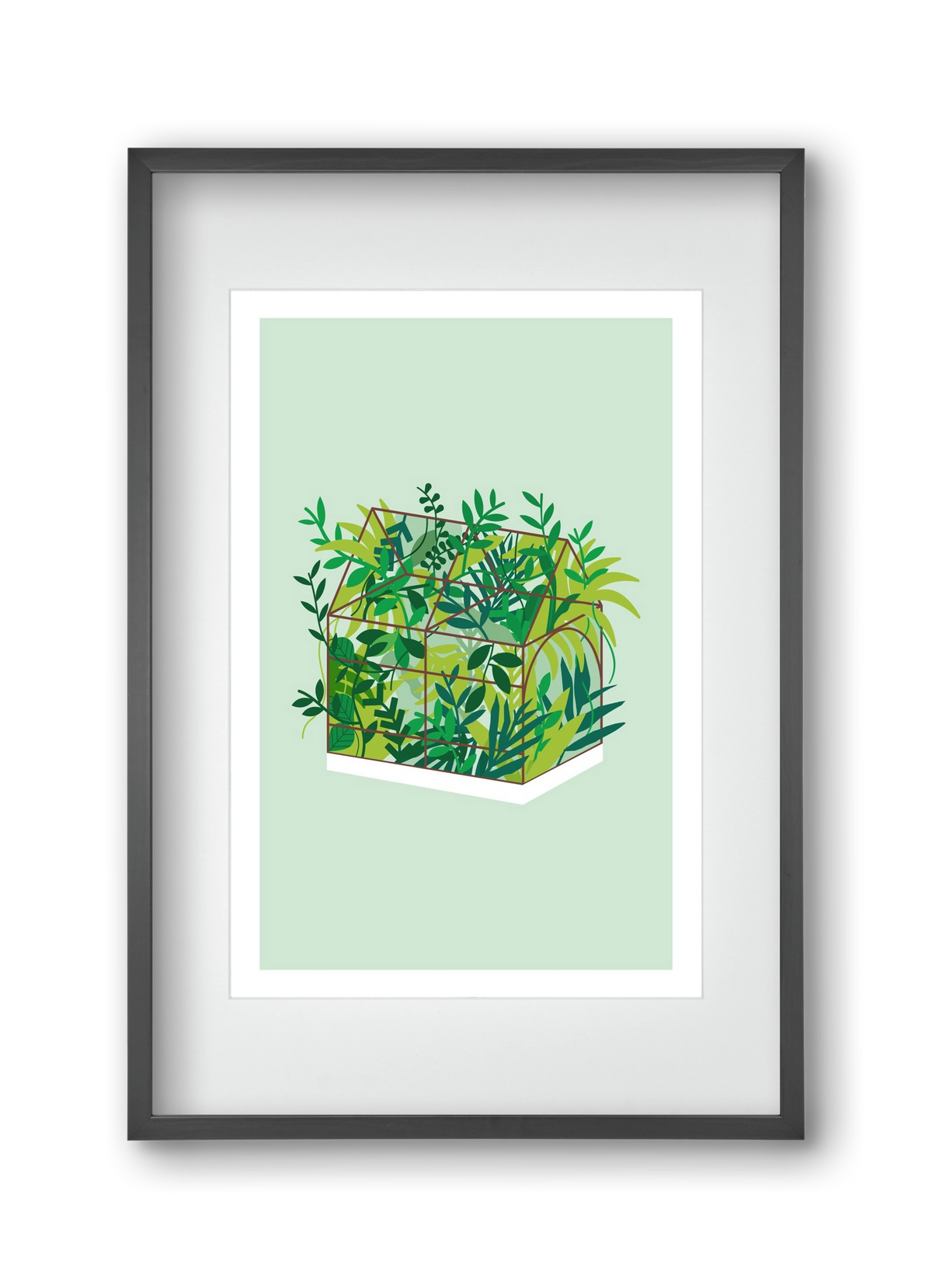 Greenhouse, 30x45 cm (20x30 cm), Fekete keret, paszpartuval