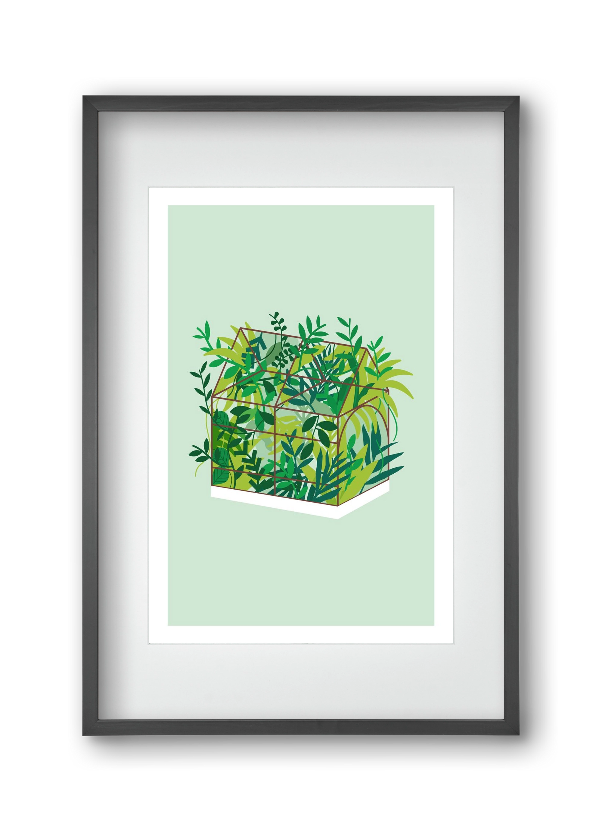 Greenhouse, 30x45 cm (20x30 cm), Fekete keret, paszpartuval