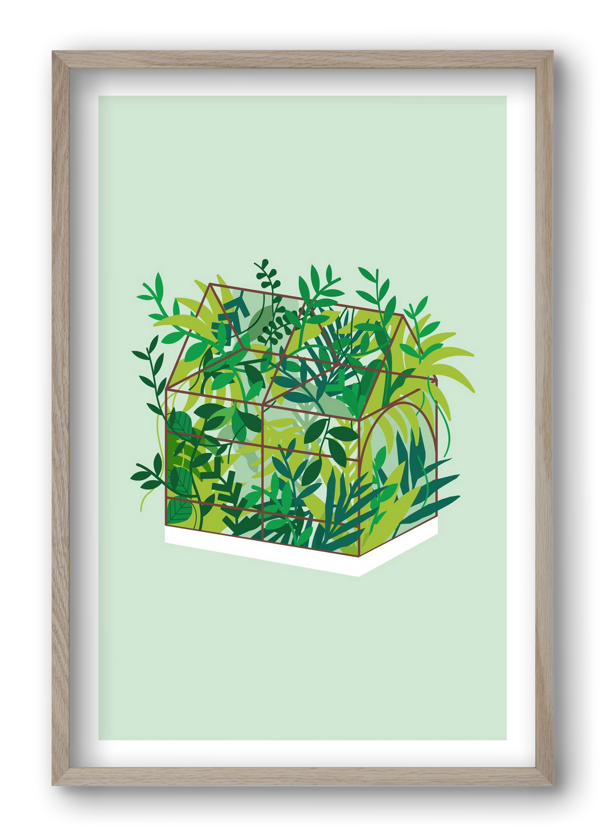 Greenhouse, 40x60 cm (40x60 cm), Tölgy keret