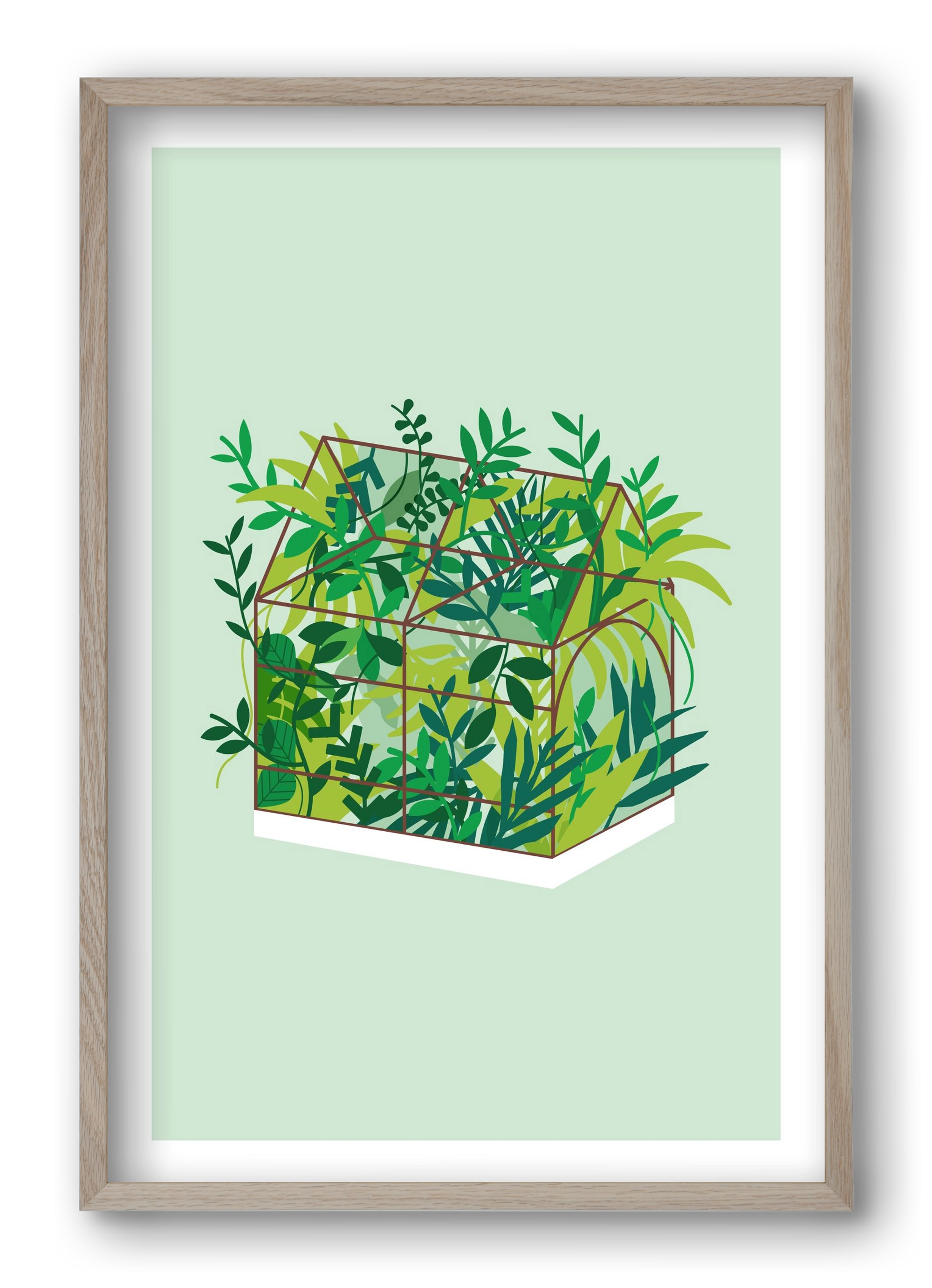 Greenhouse, 40x60 cm (40x60 cm), Tölgy keret