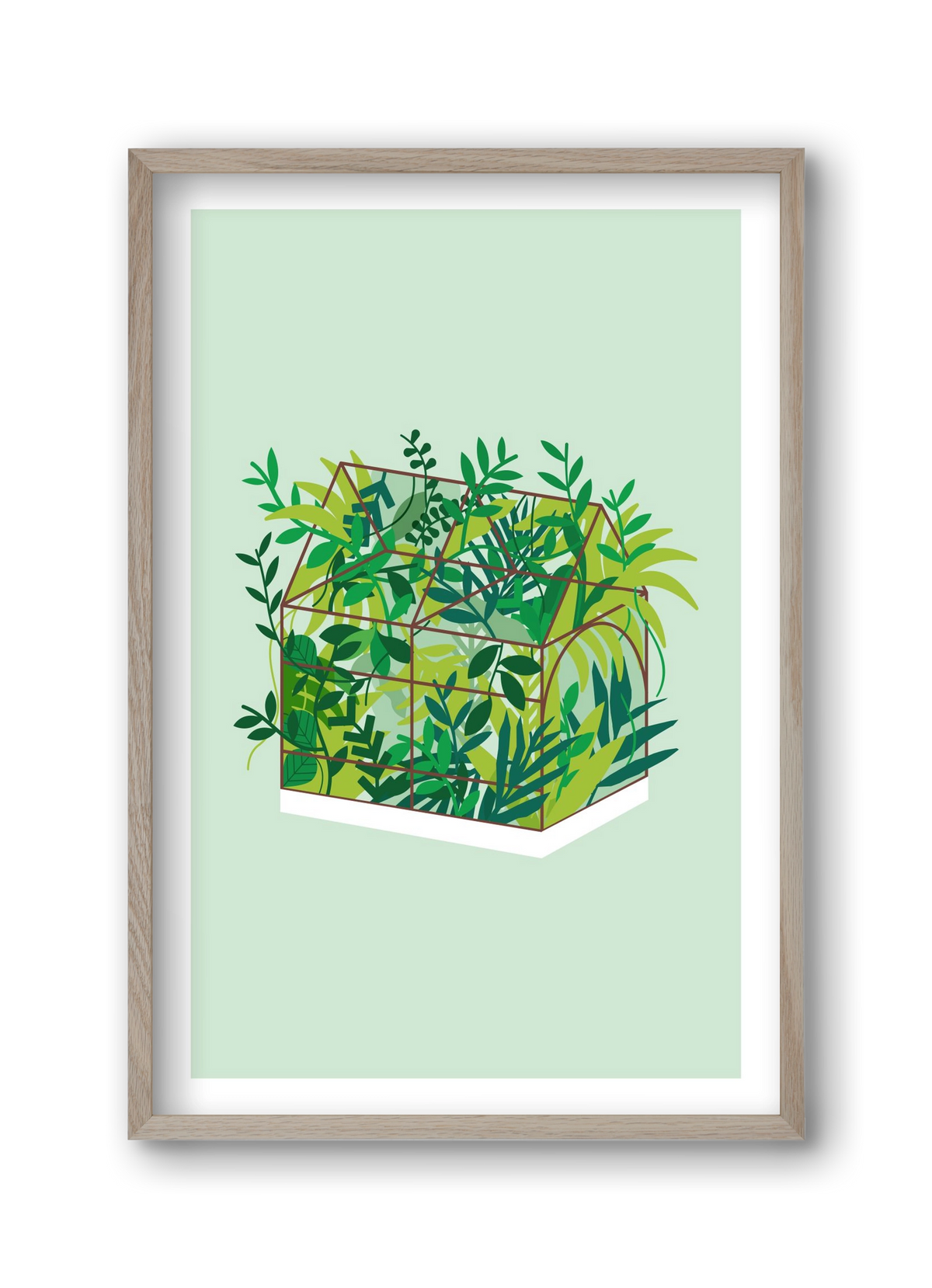 Greenhouse, 30x45 cm (30x45 cm), Tölgy keret