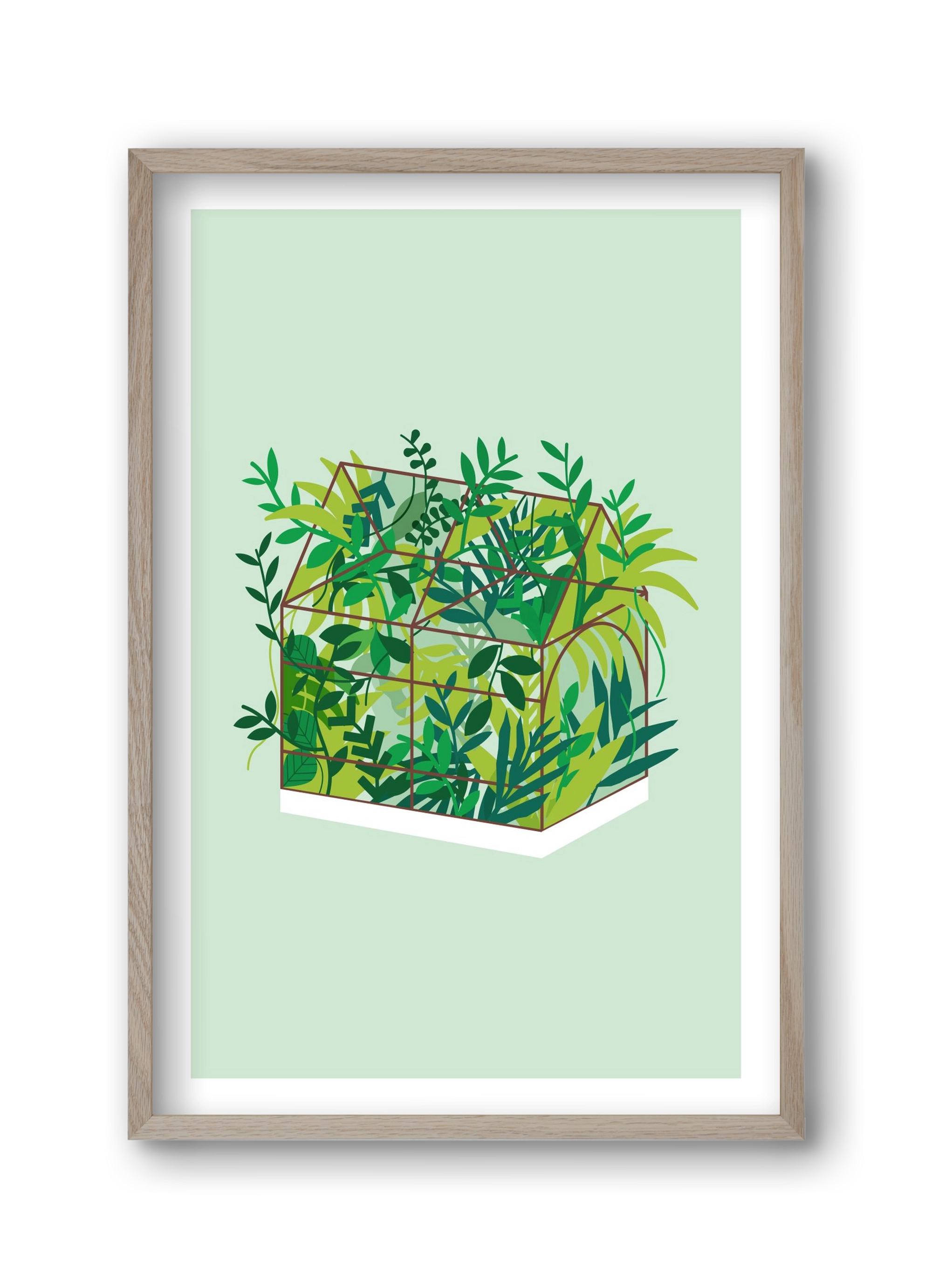 Greenhouse, 30x45 cm (30x45 cm), Tölgy keret