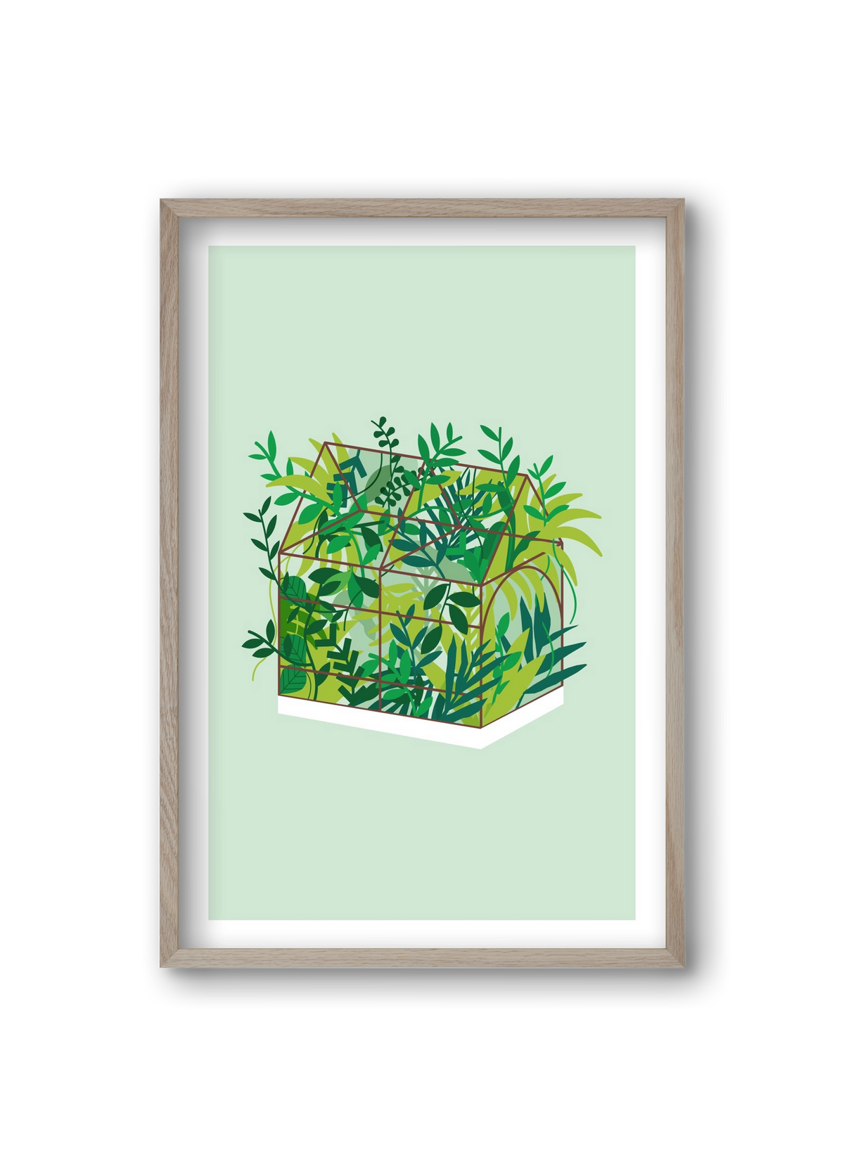 Greenhouse, 20x30 cm (20x30 cm), Tölgy keret