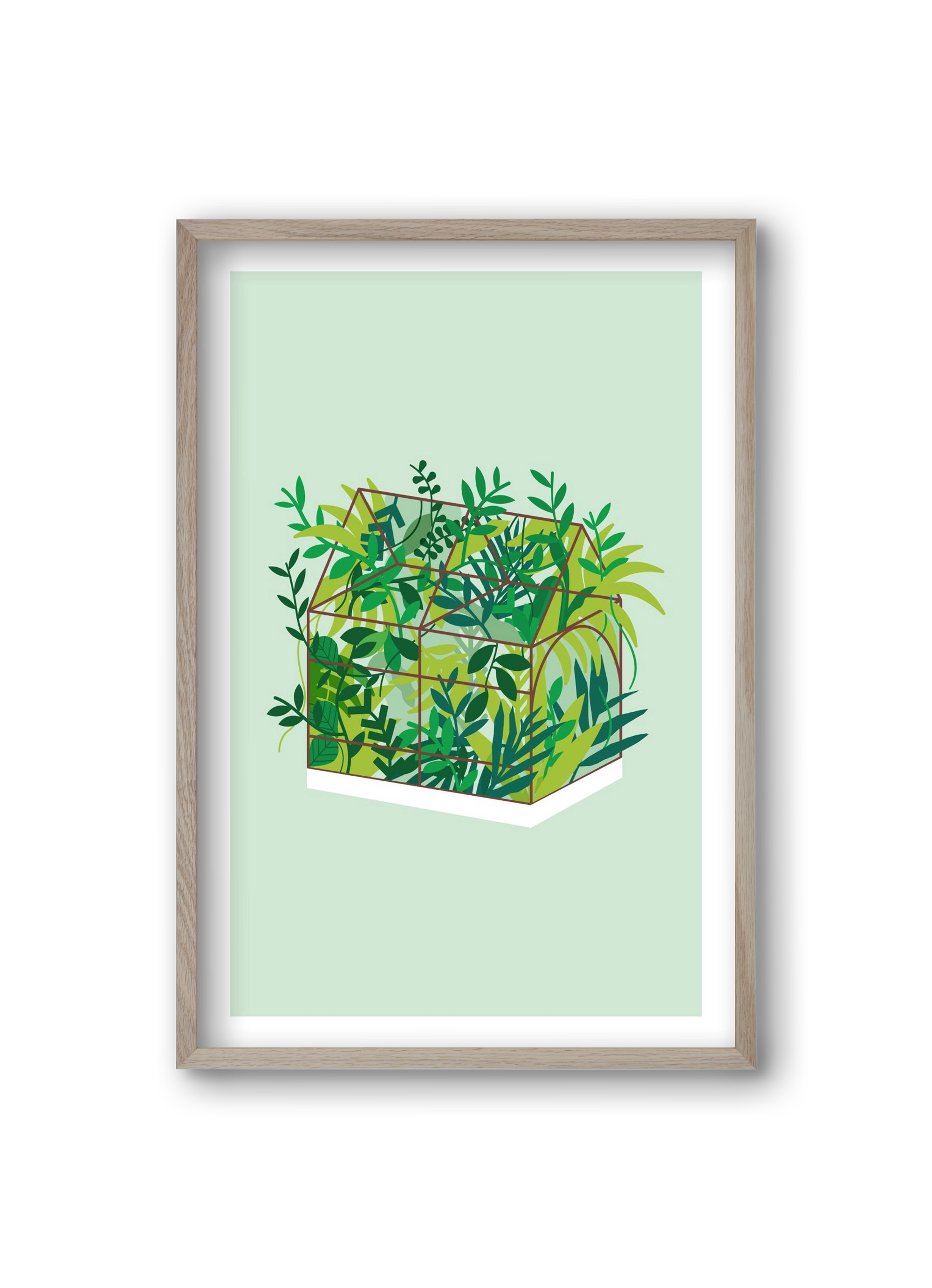 Greenhouse, 20x30 cm (20x30 cm), Tölgy keret