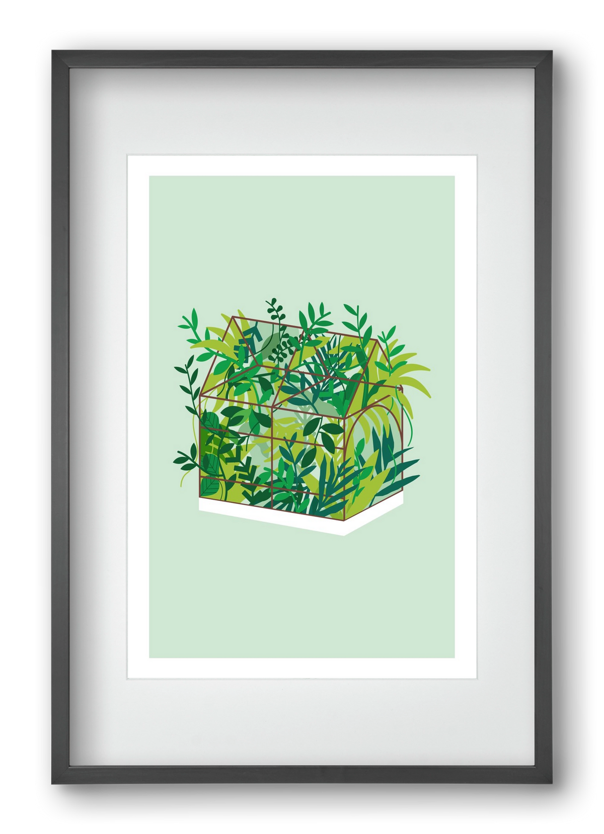 Greenhouse, 40x60 cm (30x45 cm), Fekete keret, paszpartuval