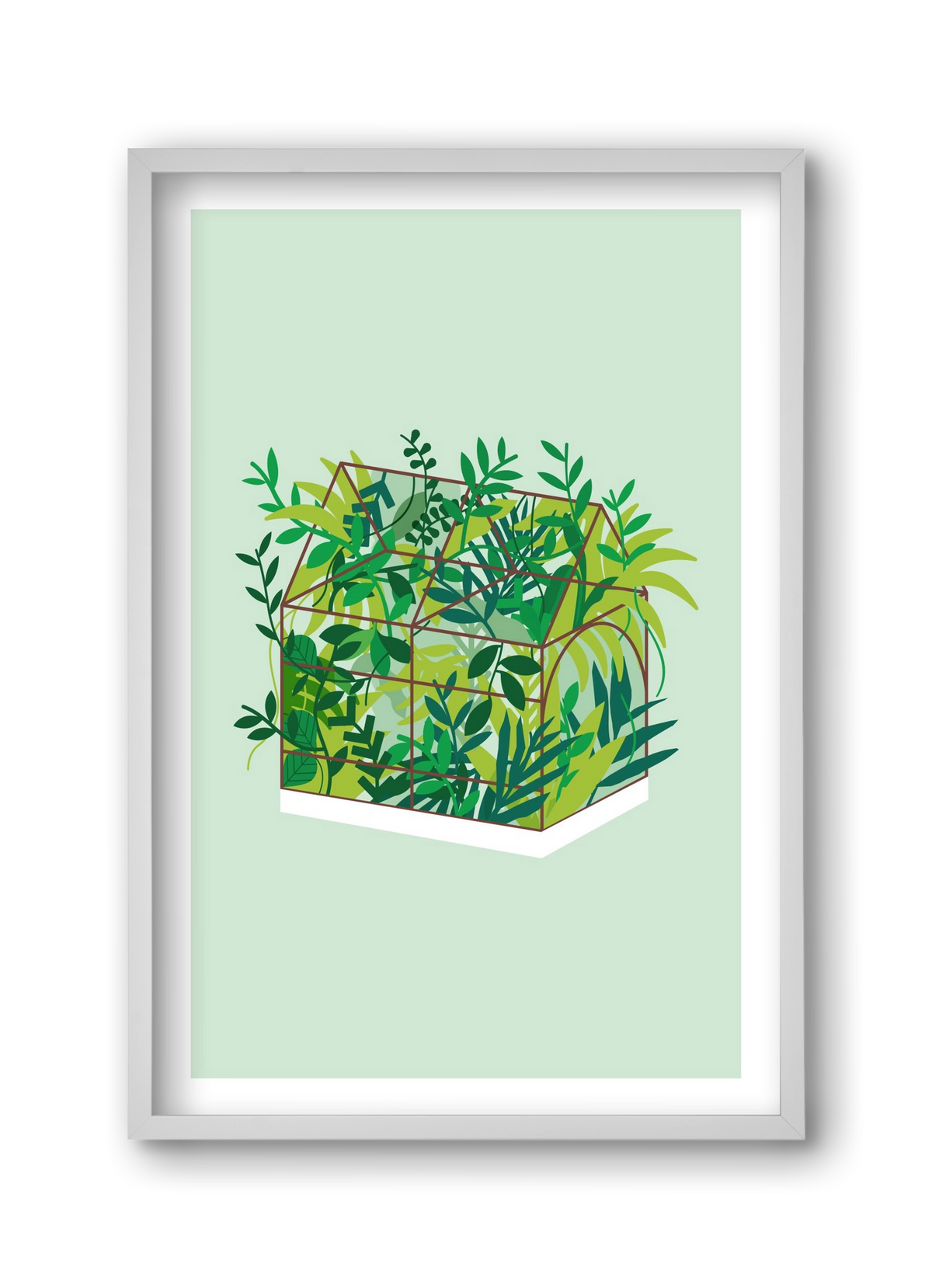 Greenhouse, 30x45 cm (30x45 cm), Fehér keret