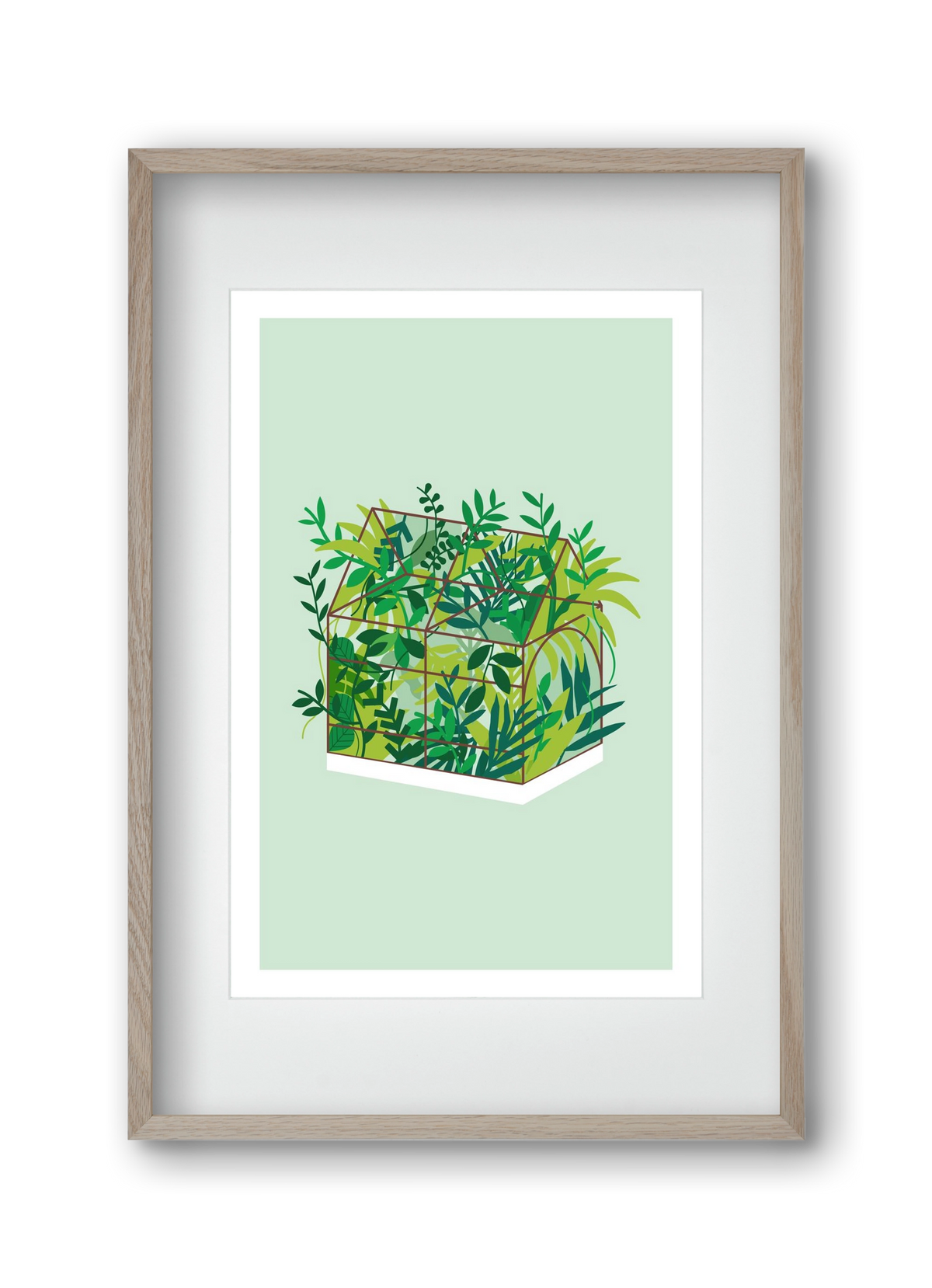 Greenhouse, 30x45 cm (20x30 cm), Tölgy keret, paszpartuval