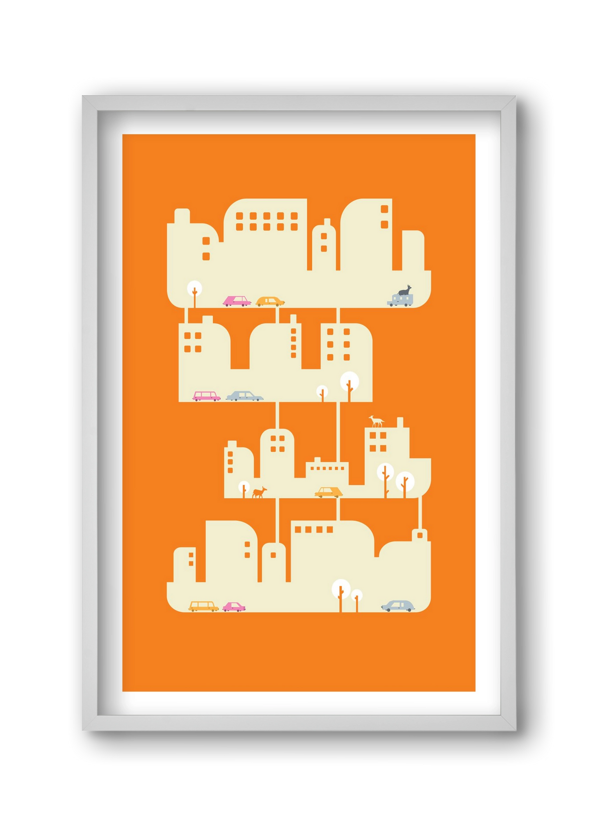 Home, 30x45 cm (30x45 cm), Fehér keret