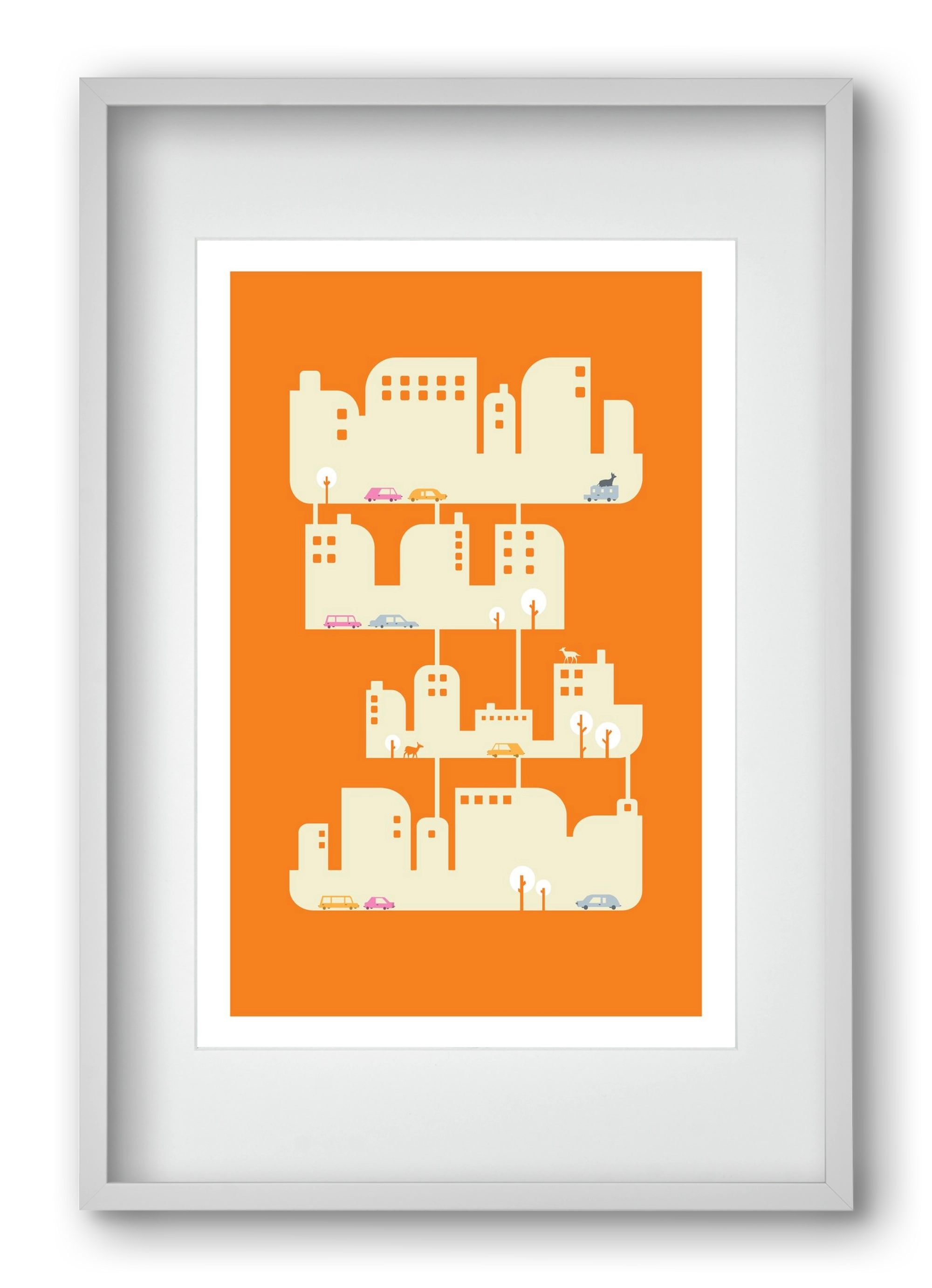 Home, 40x60 cm (30x45 cm), Fehér keret, paszpartuval