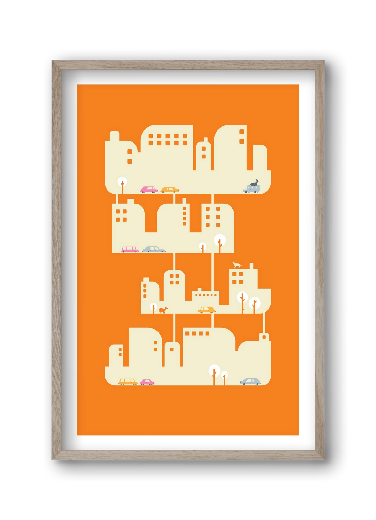 Home, 30x45 cm (30x45 cm), Tölgy keret