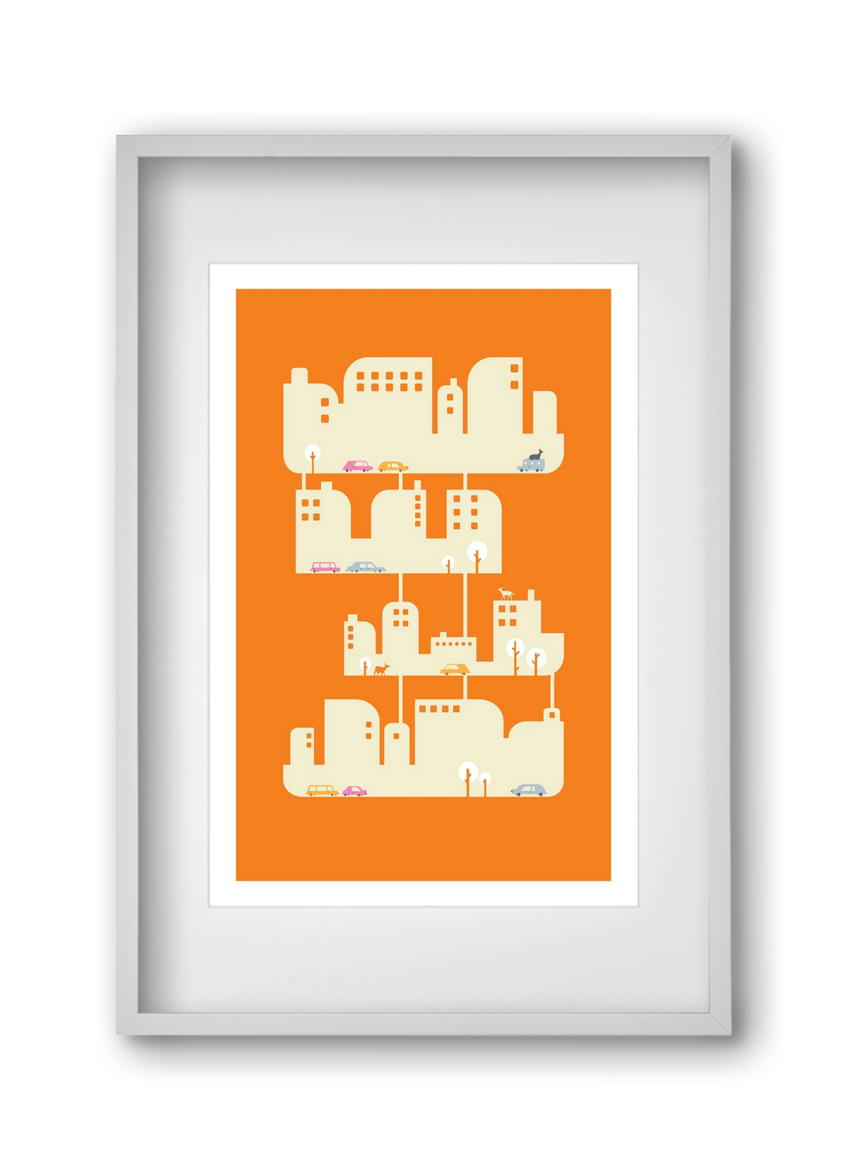 Home, 30x45 cm (20x30 cm), Fehér keret, paszpartuval