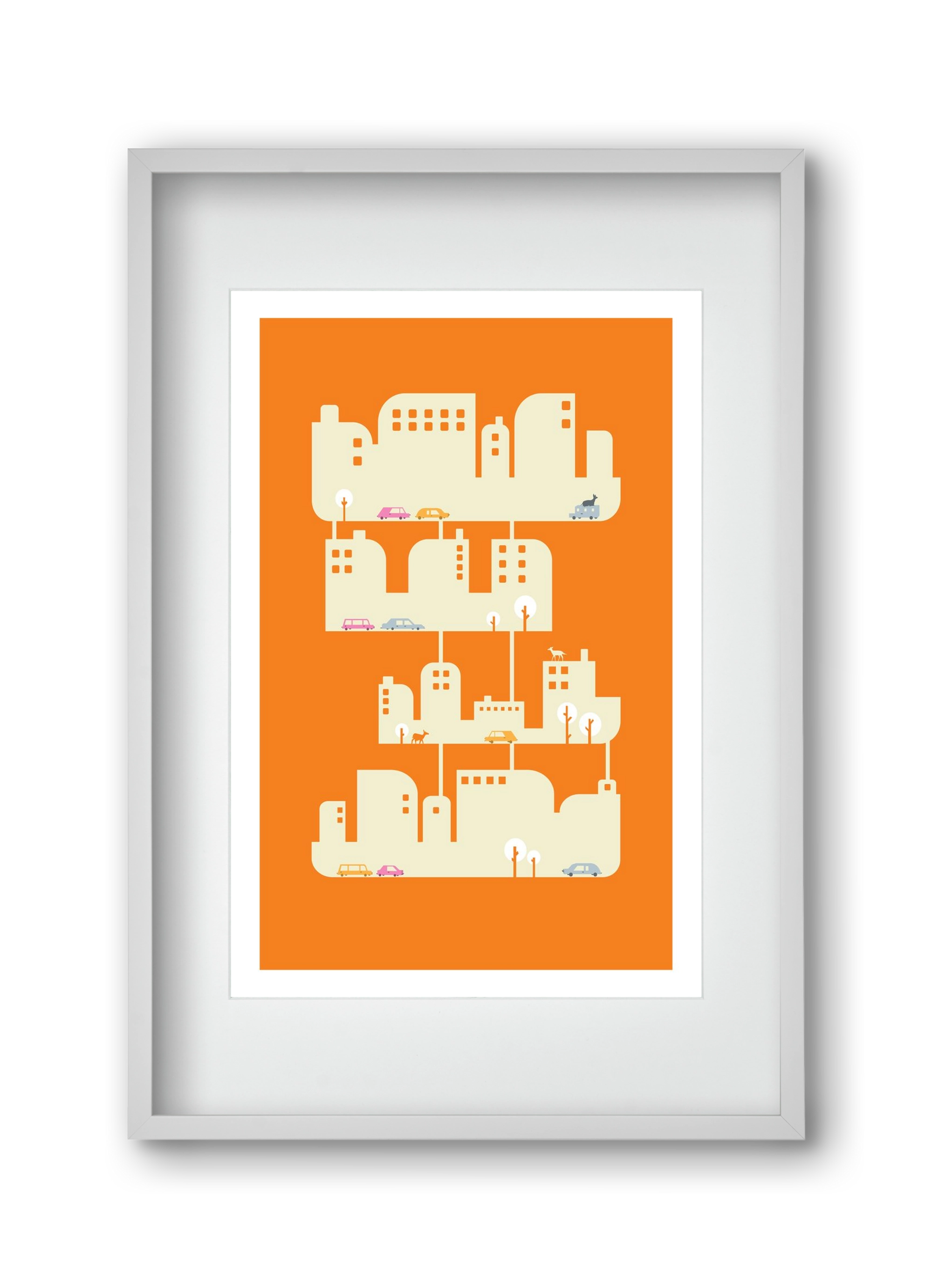 Home, 30x45 cm (20x30 cm), Fehér keret, paszpartuval