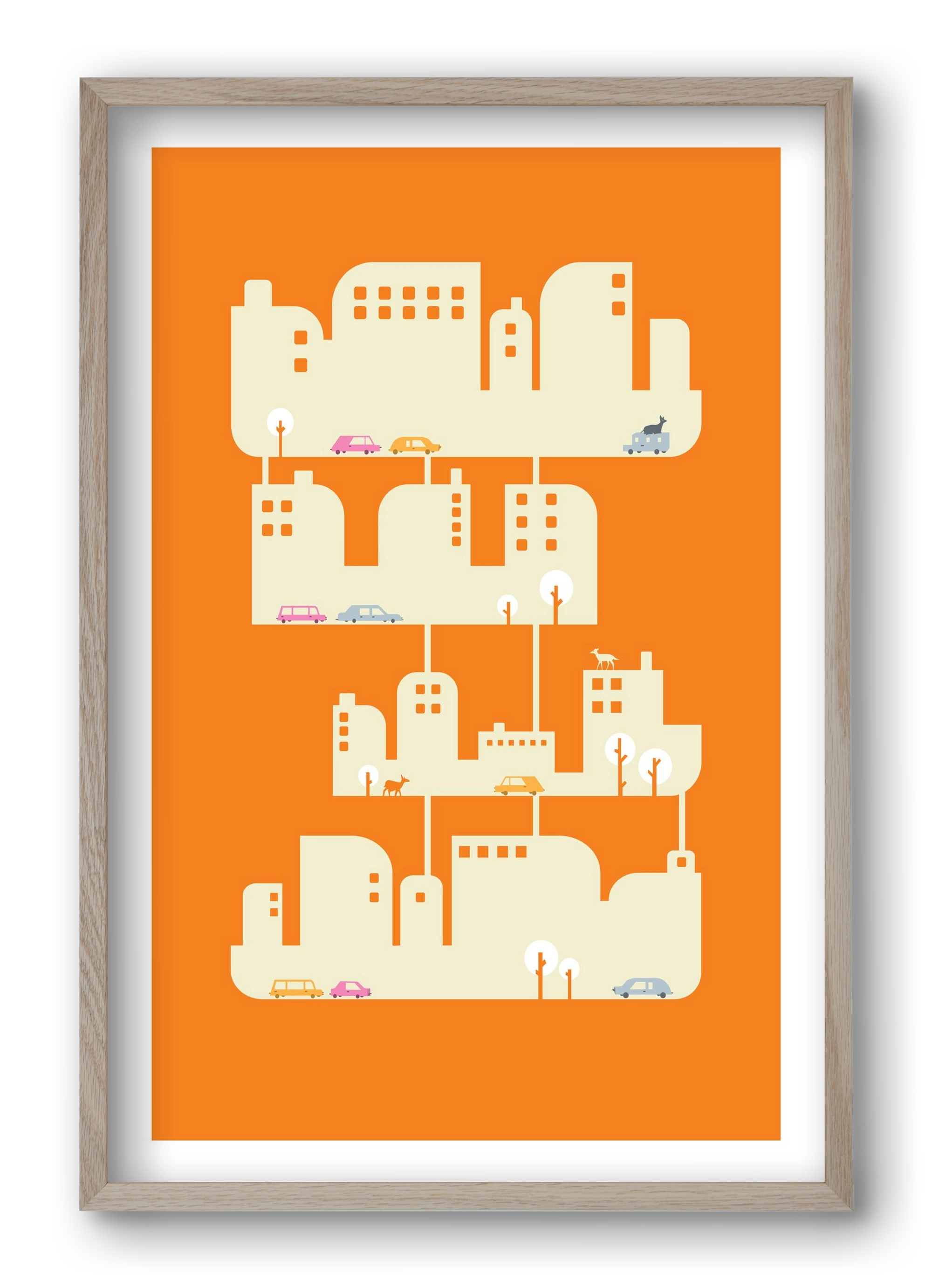 Home, 40x60 cm (40x60 cm), Tölgy keret