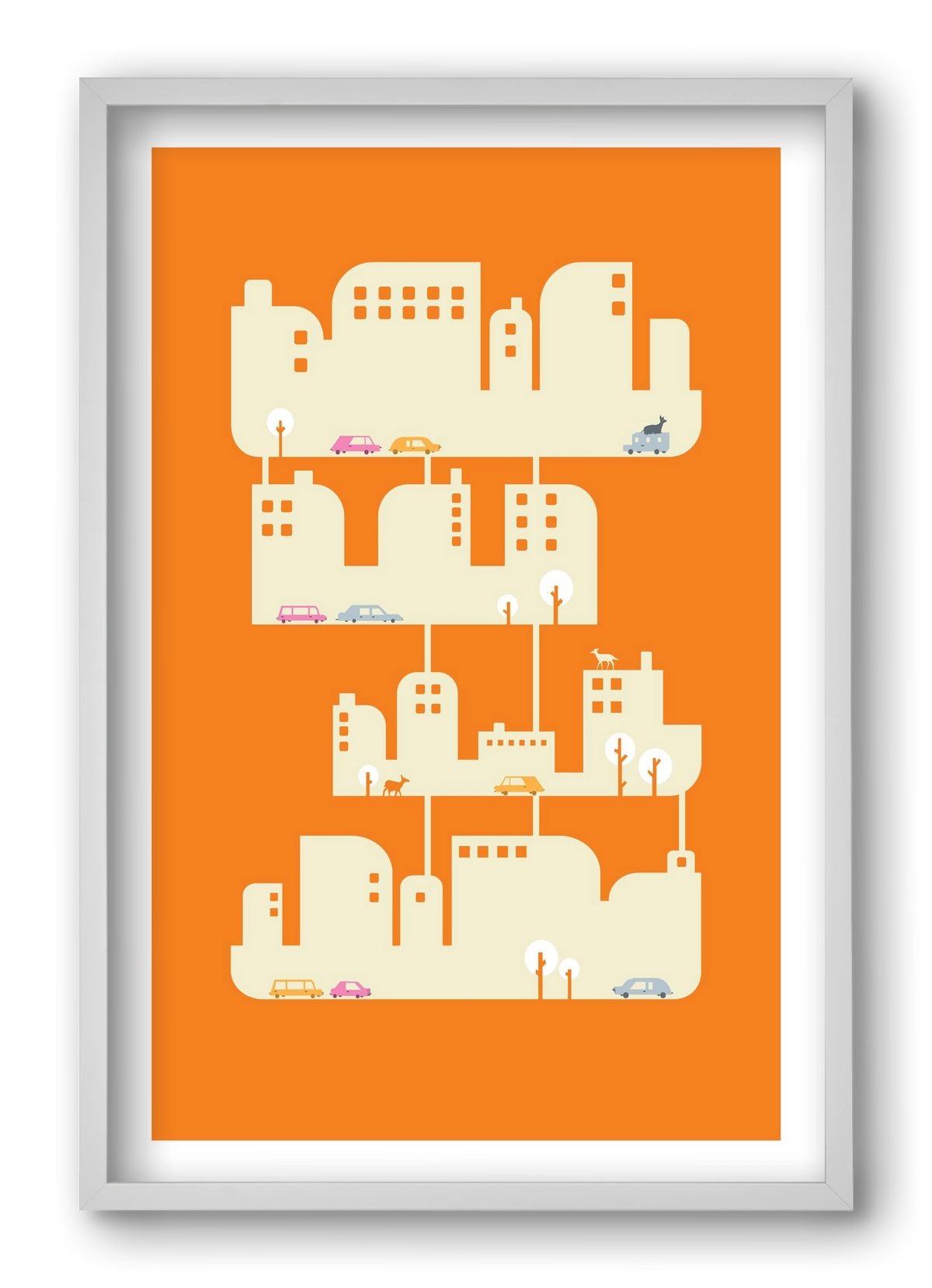 Home, 40x60 cm (40x60 cm), Fehér keret