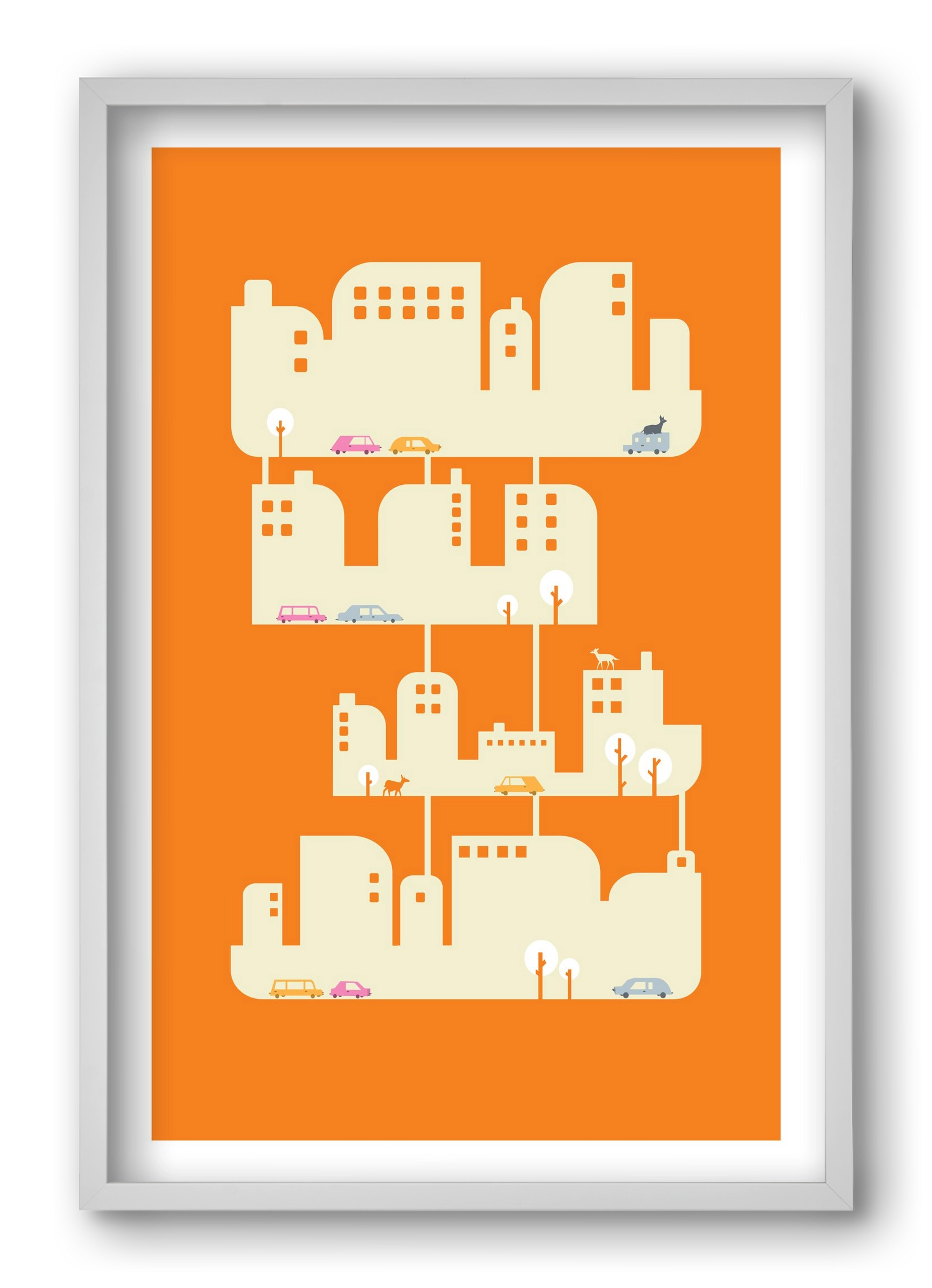 Home, 40x60 cm (40x60 cm), Fehér keret