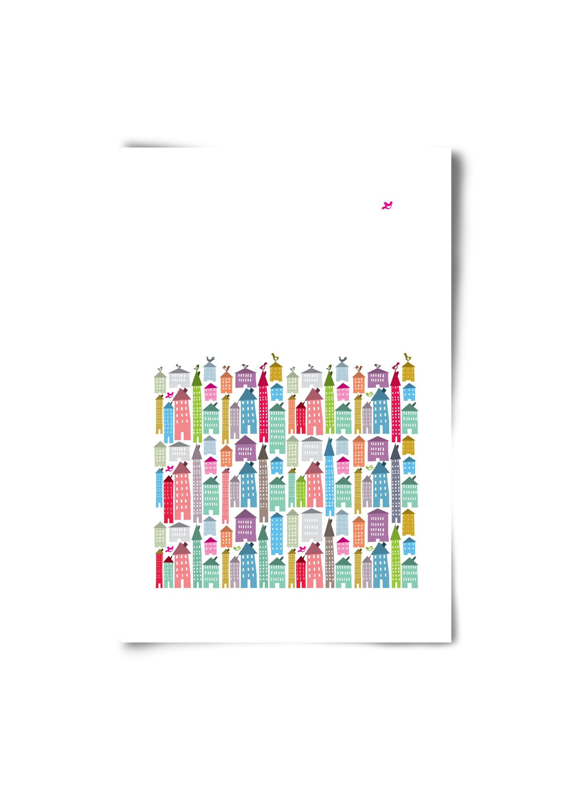 Houses and Birds, 20x30 cm, Keret nélkül