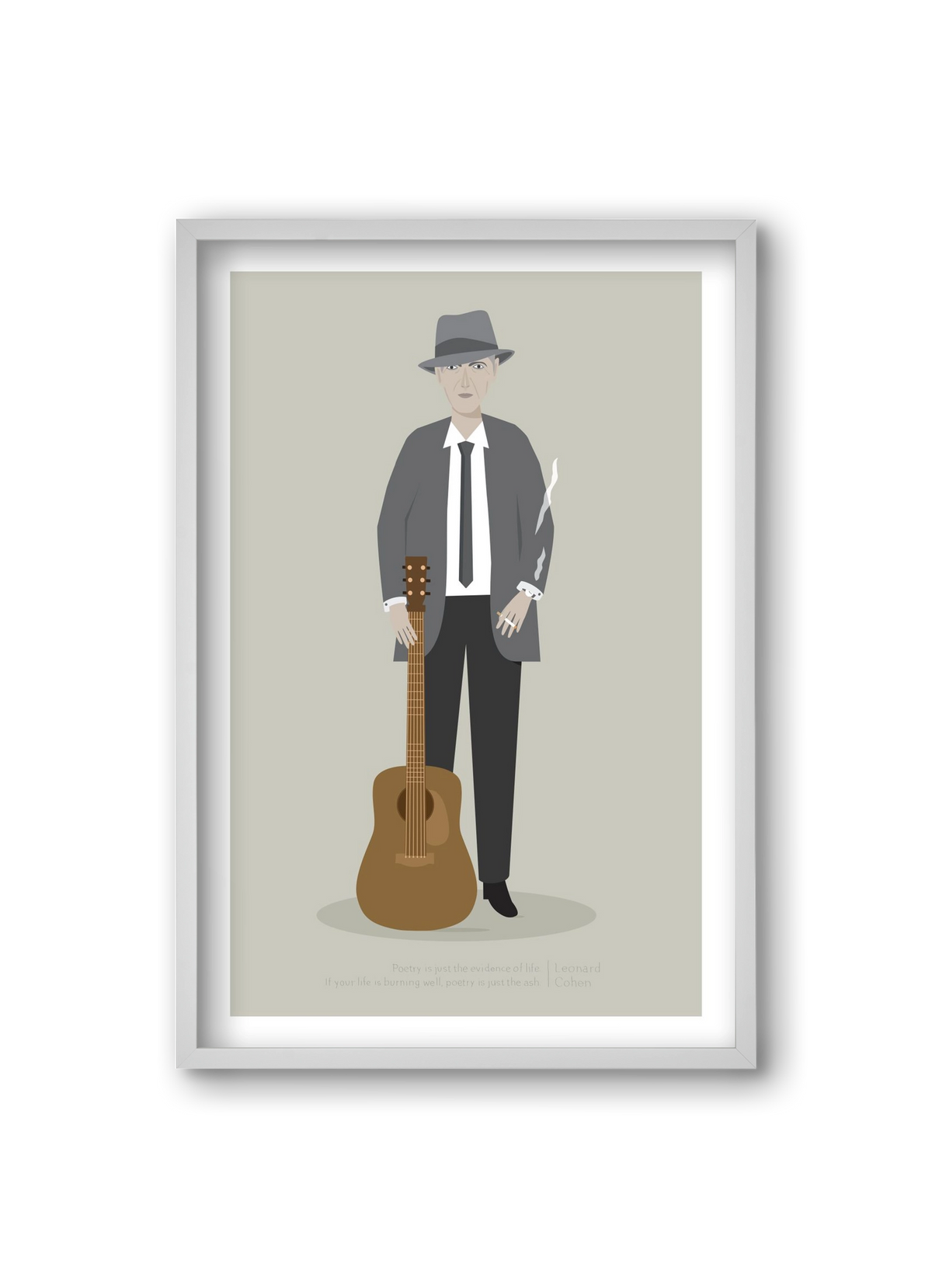 Leonard, 20x30 cm (20x30 cm), Fehér keret