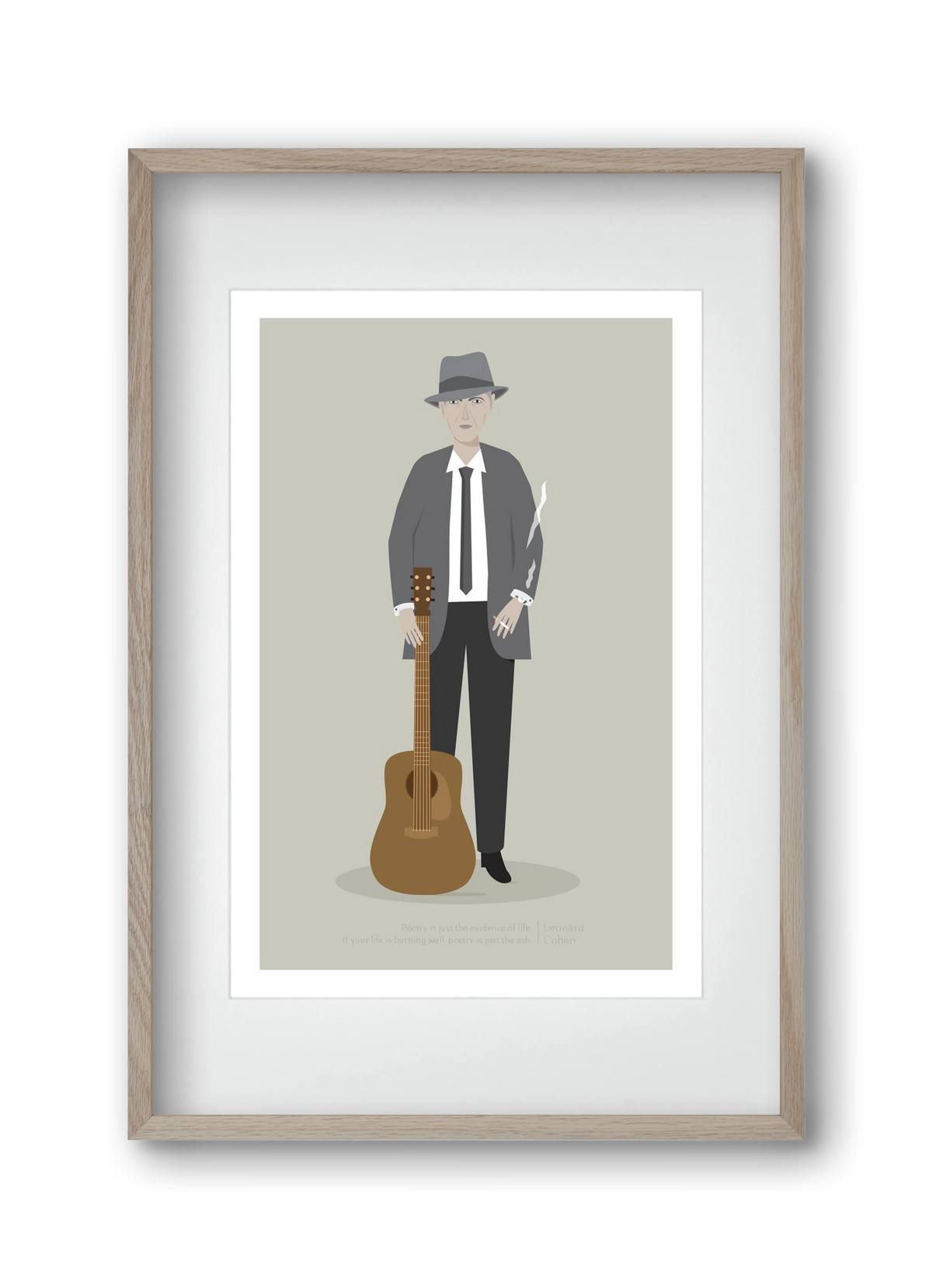 Leonard, 30x45 cm (20x30 cm), Tölgy keret, paszpartuval