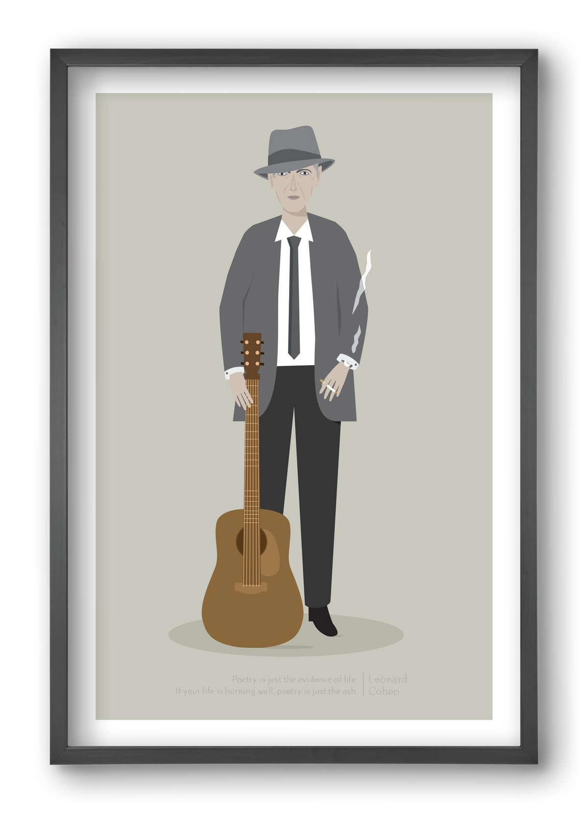 Leonard, 40x60 cm (40x60 cm), Fekete keret