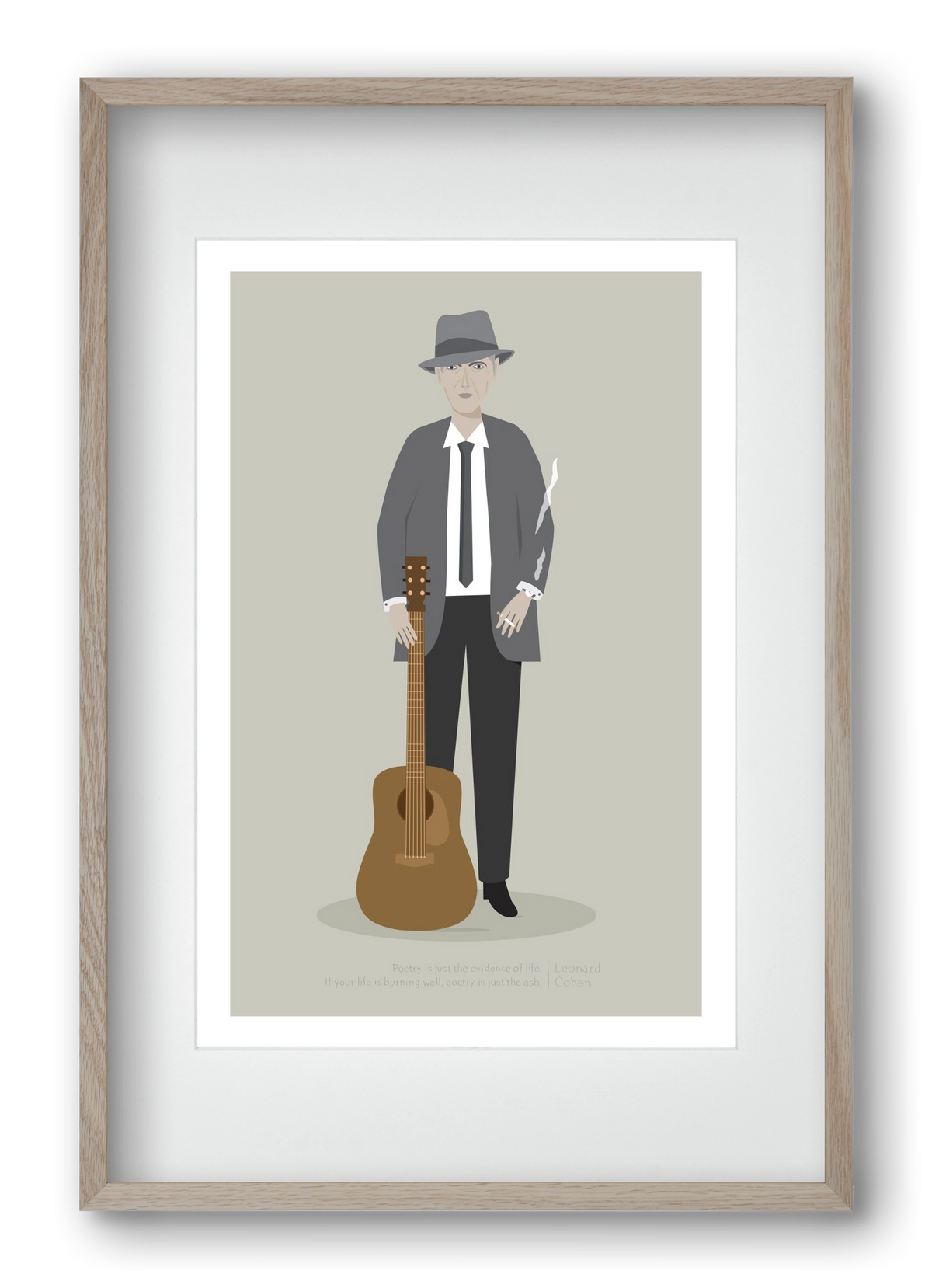 Leonard, 40x60 cm (30x45 cm), Tölgy keret, paszpartuval