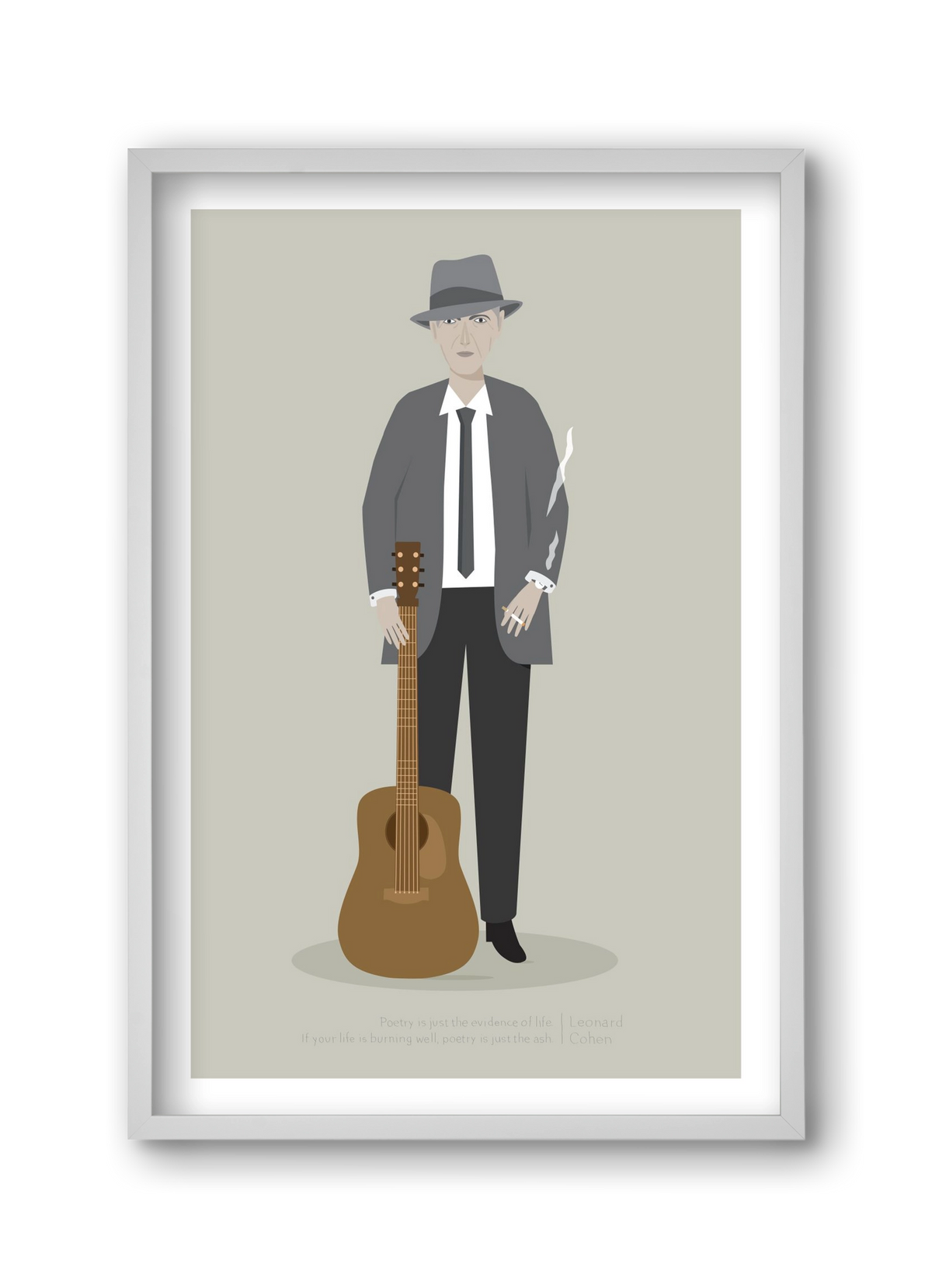 Leonard, 30x45 cm (30x45 cm), Fehér keret