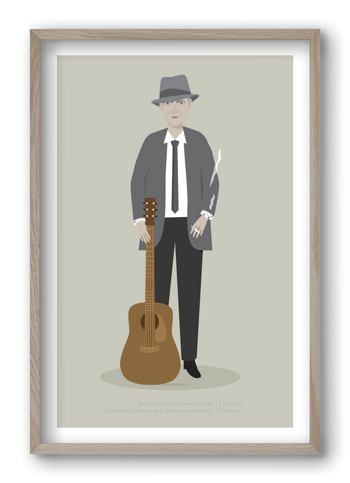 Leonard, 40x60 cm (40x60 cm), Tölgy keret