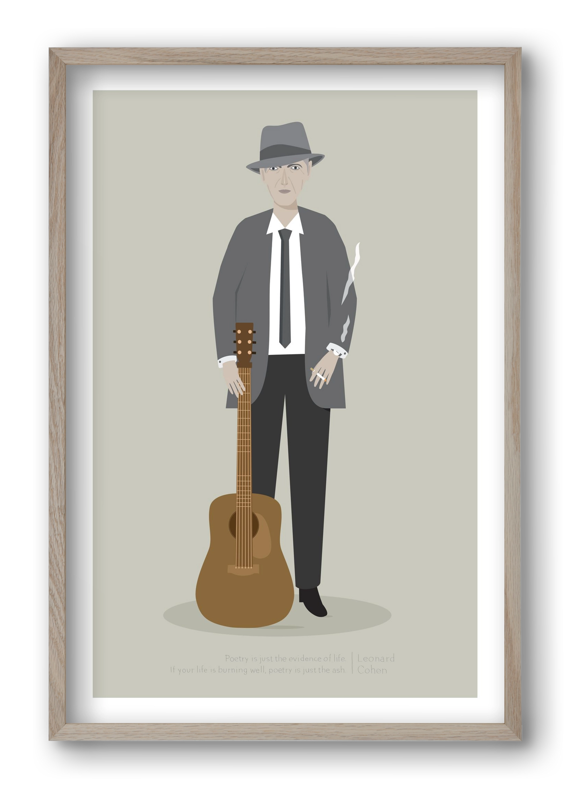 Leonard, 40x60 cm (40x60 cm), Tölgy keret