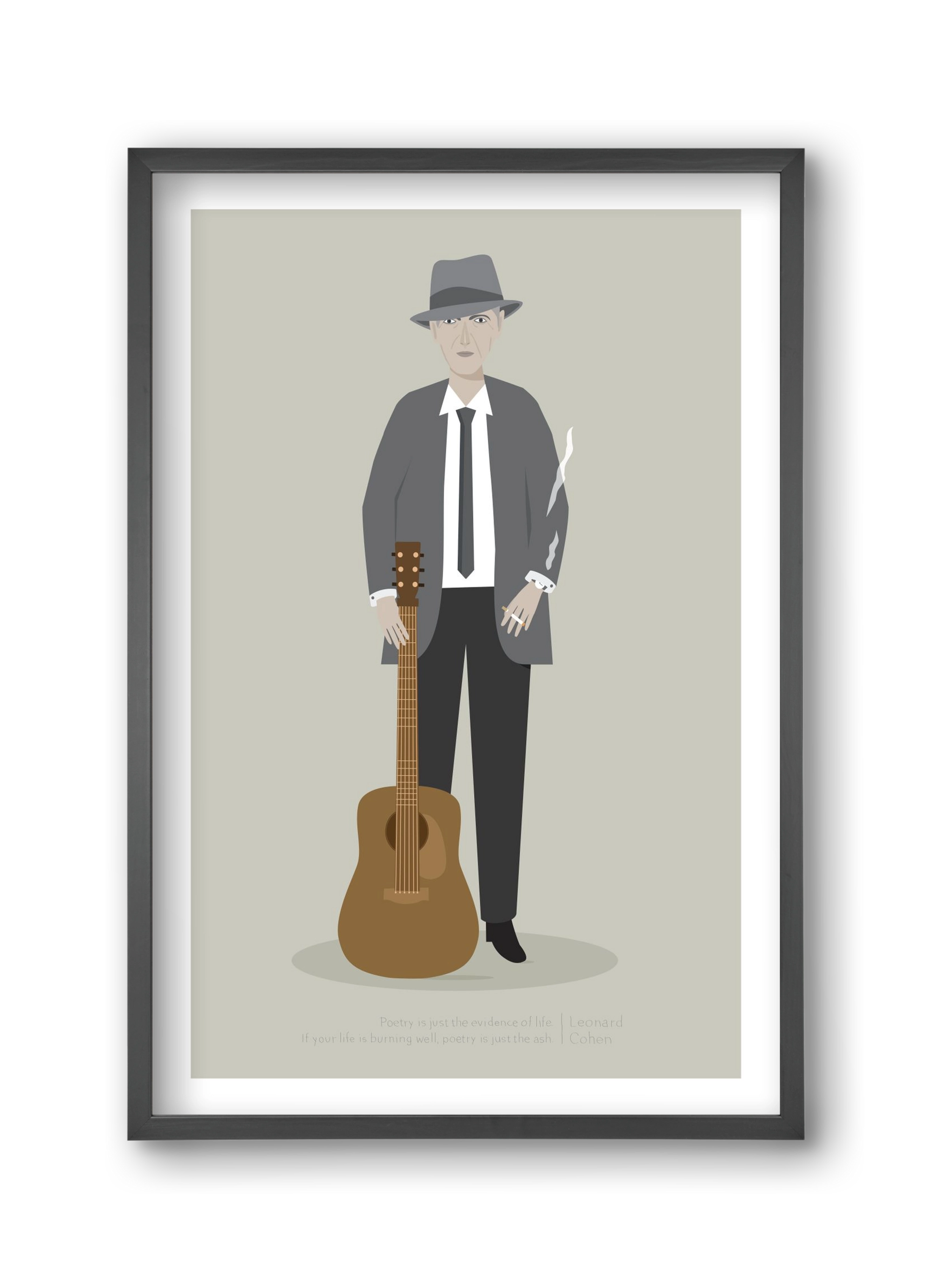 Leonard, 30x45 cm (30x45 cm), Fekete keret