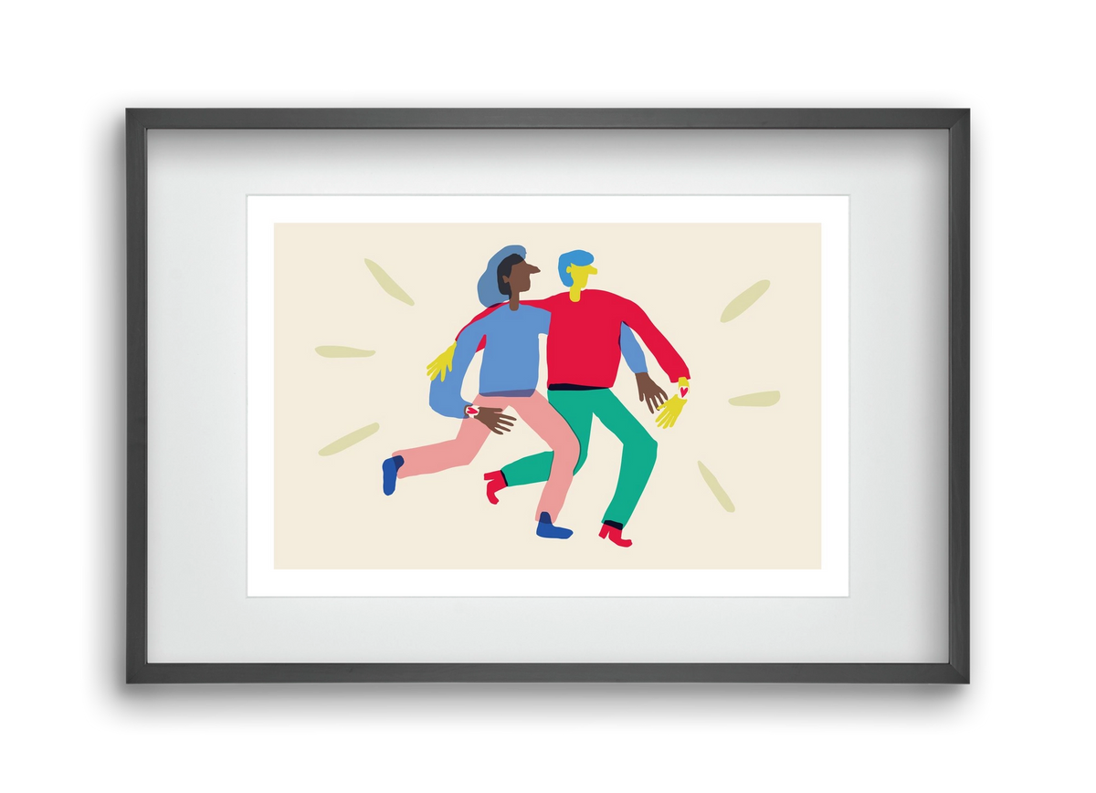 Love Print, 45x30 cm (30x20 cm), Fekete keret, paszpartuval