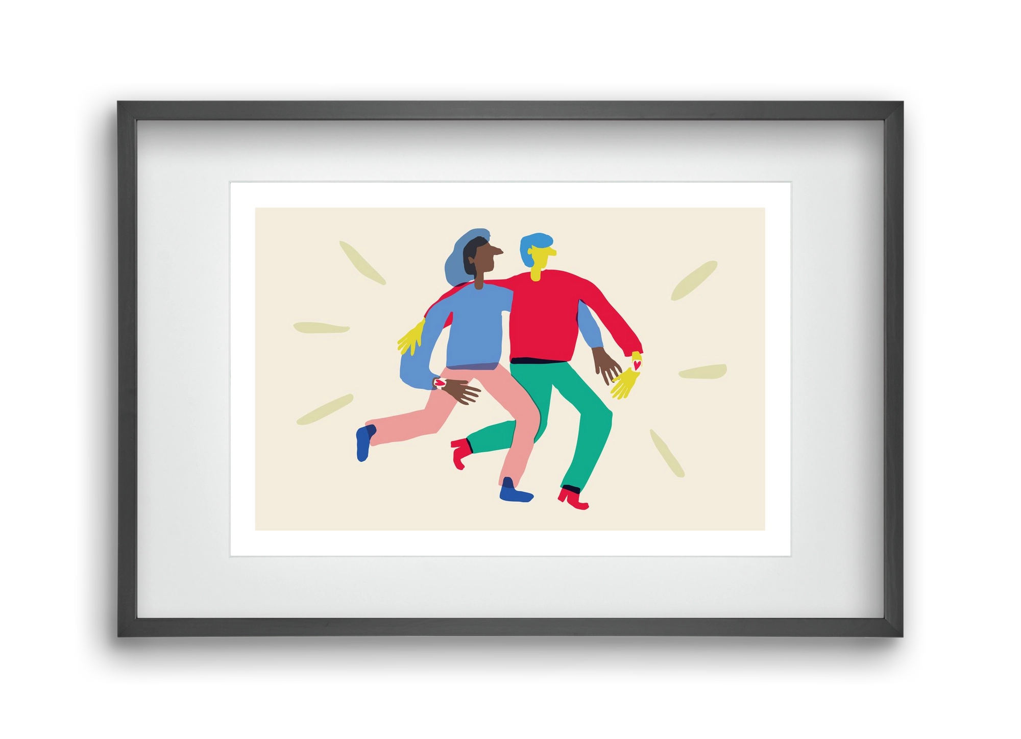 Love Print, 45x30 cm (30x20 cm), Fekete keret, paszpartuval