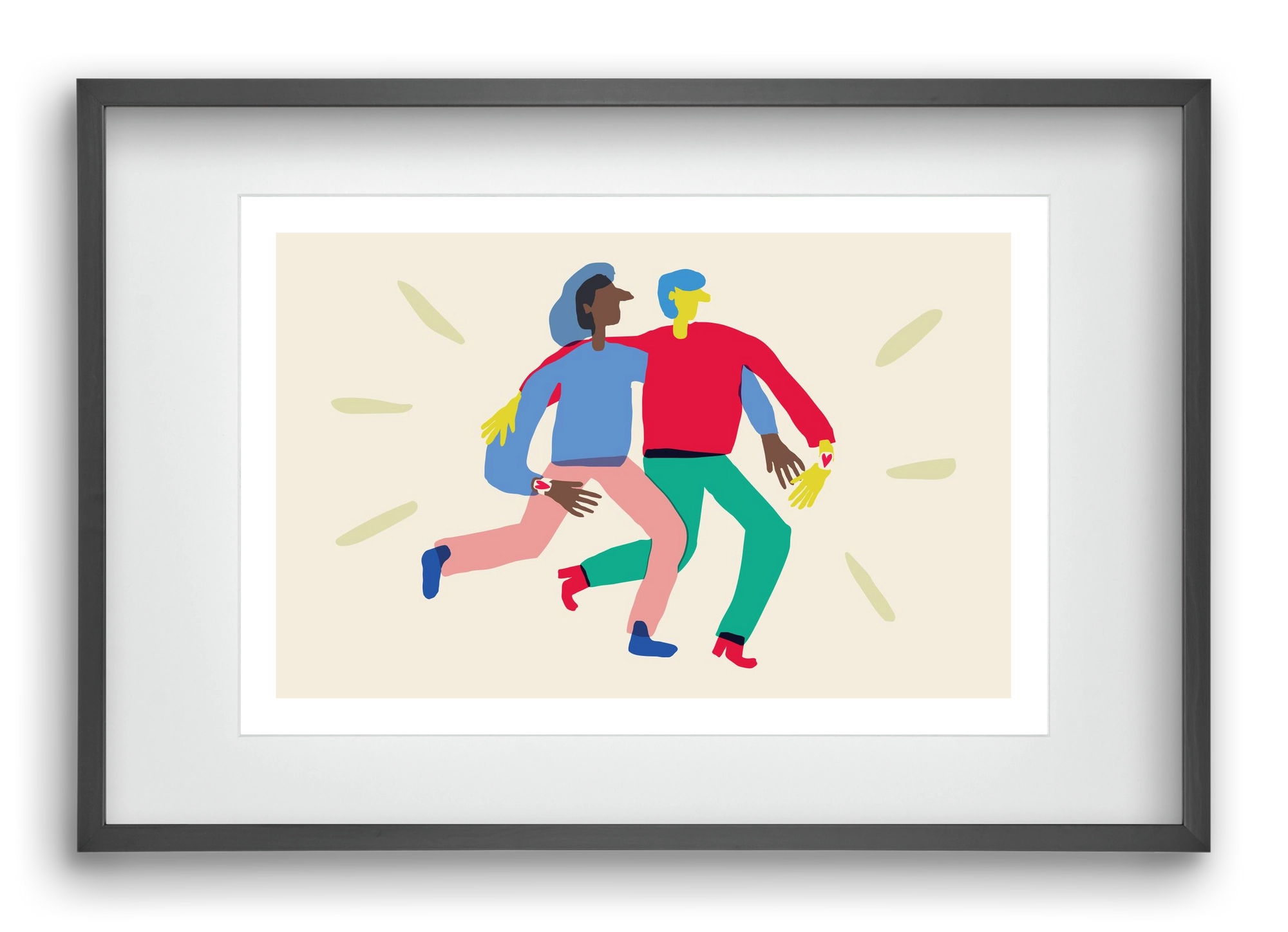 Love Print, 60x40 cm (45x30 cm), Fekete keret, paszpartuval