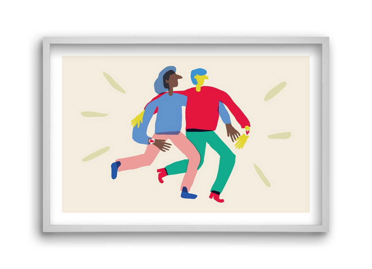 Love Print, 45x30 cm (45x30 cm), Fehér keret