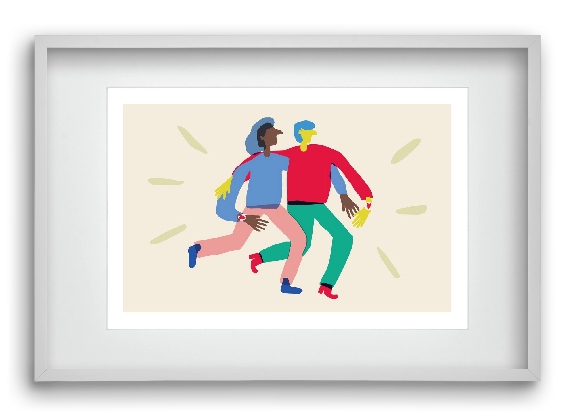 Love Print, 60x40 cm (45x30 cm), Fehér keret, paszpartuval