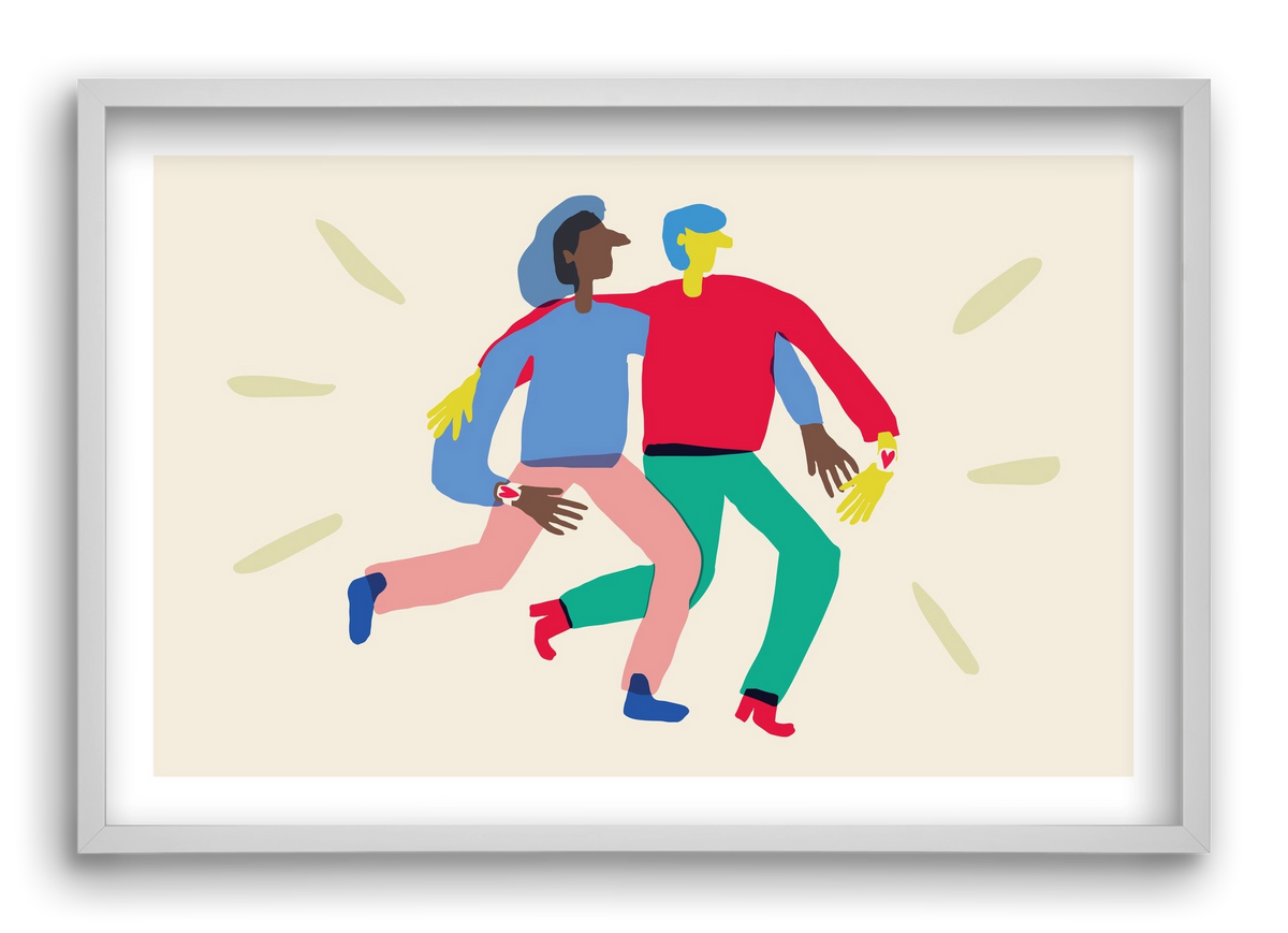 Love Print, 60x40 cm (60x40 cm), Fehér keret